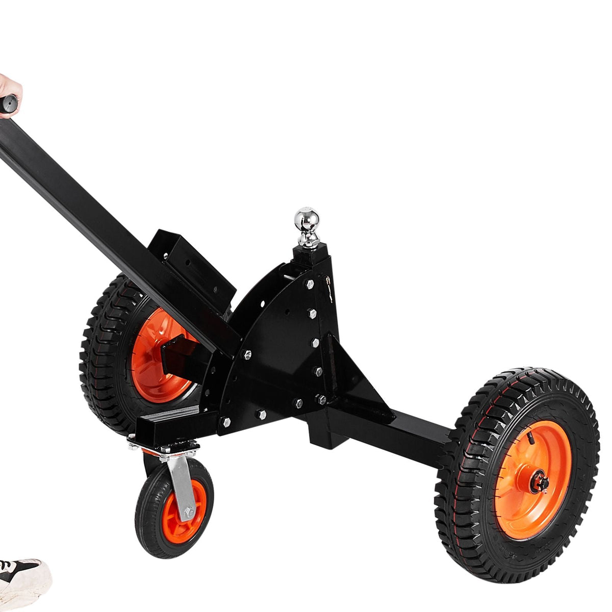 Heavy-Duty Trailer Dolly, 1500lbs Tongue Weight Capacity, 2 in 1 Trailer Mover with 2 in Ball, 16 in Pneumatic Tires and Universal Wheel, Portable Tow Dolly for Moving Car RV Trailer