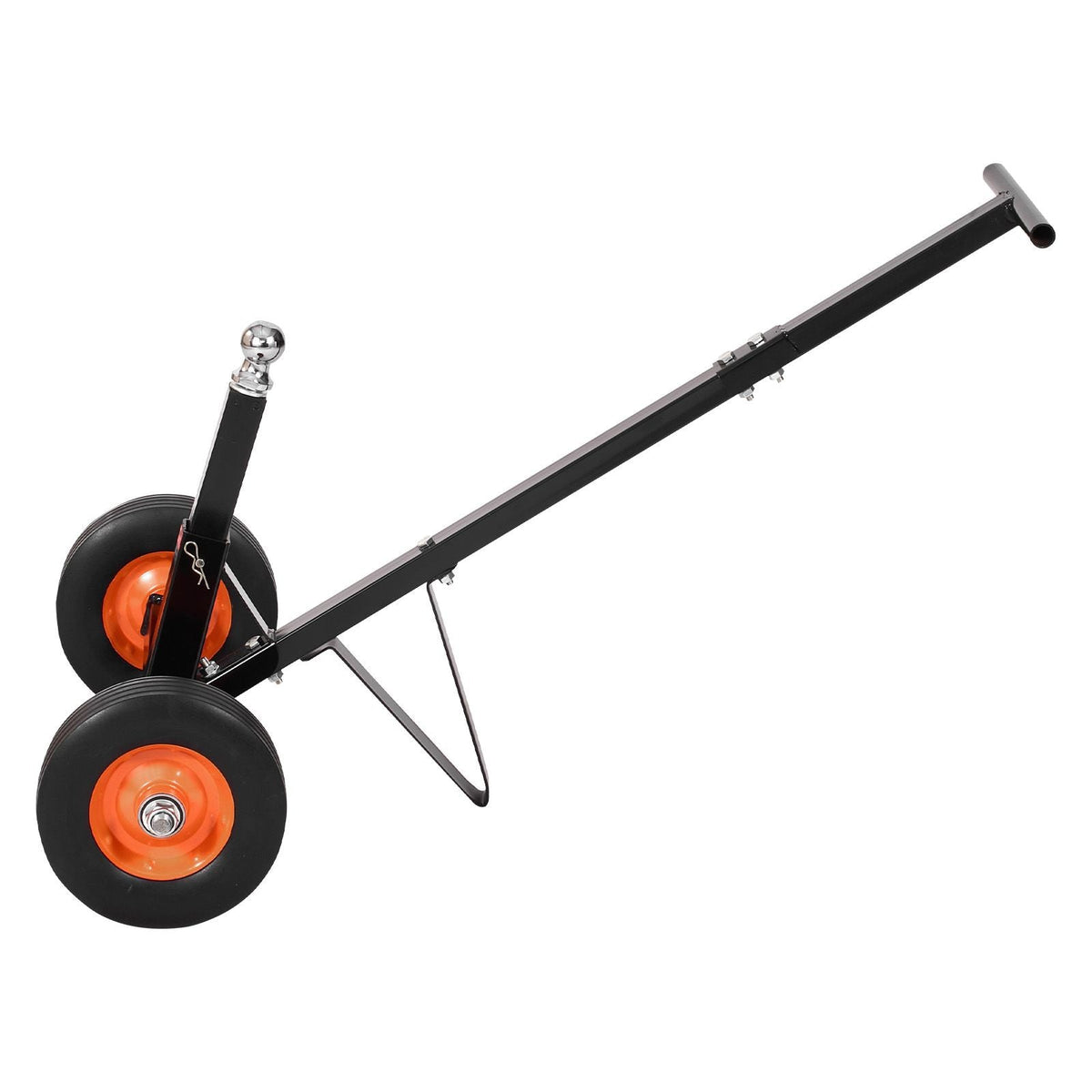 Heavy-Duty Trailer Dolly, 600lbs Tongue Weight Capacity, Carbon Steel Trailer Mover with 1-7/8 in Hitch Ball and 10 in Solid Tires, Portable Tow Dolly for Moving Car RV Boat Trailer
