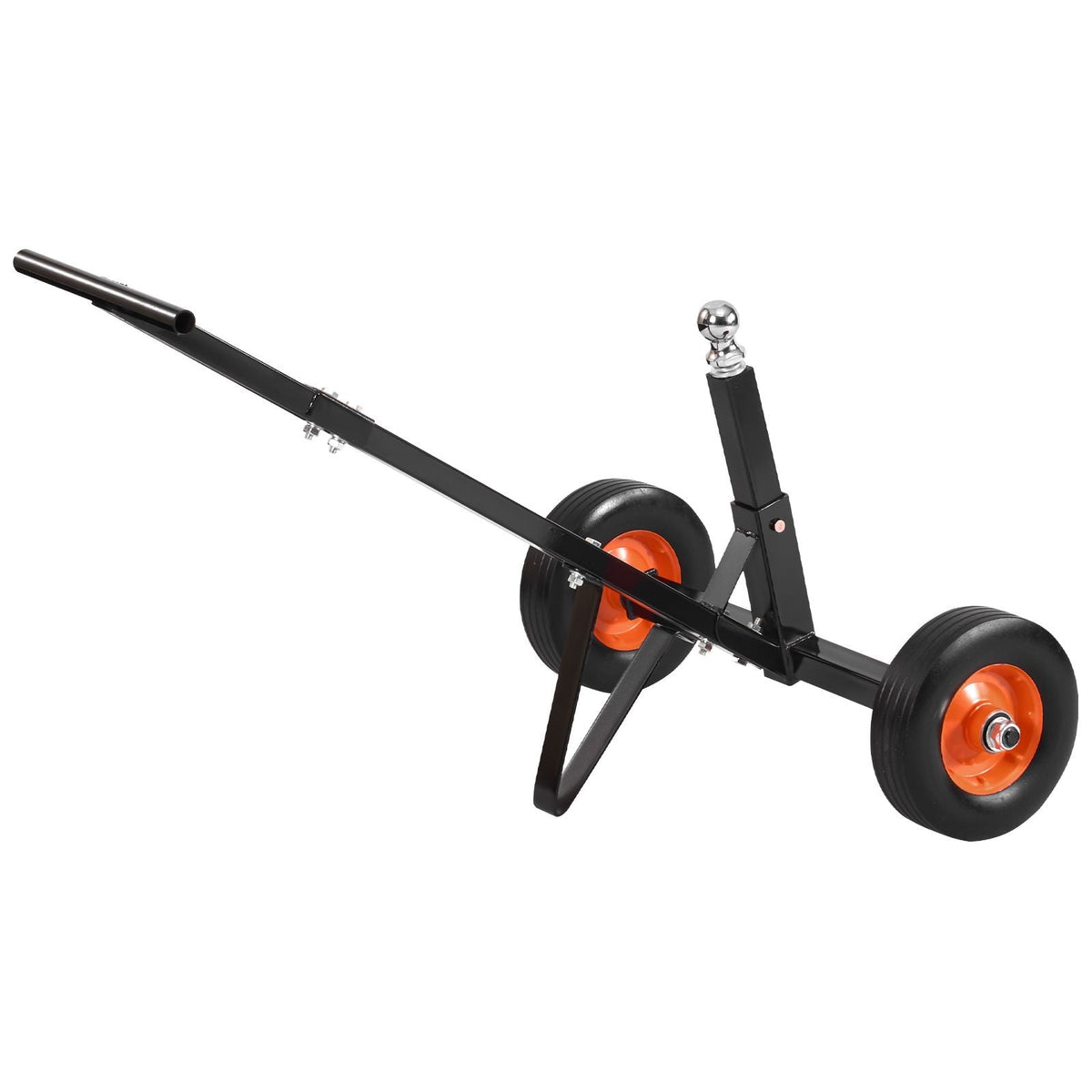 Heavy-Duty Trailer Dolly, 600lbs Tongue Weight Capacity, Carbon Steel Trailer Mover with 1-7/8 in Hitch Ball and 10 in Solid Tires, Portable Tow Dolly for Moving Car RV Boat Trailer