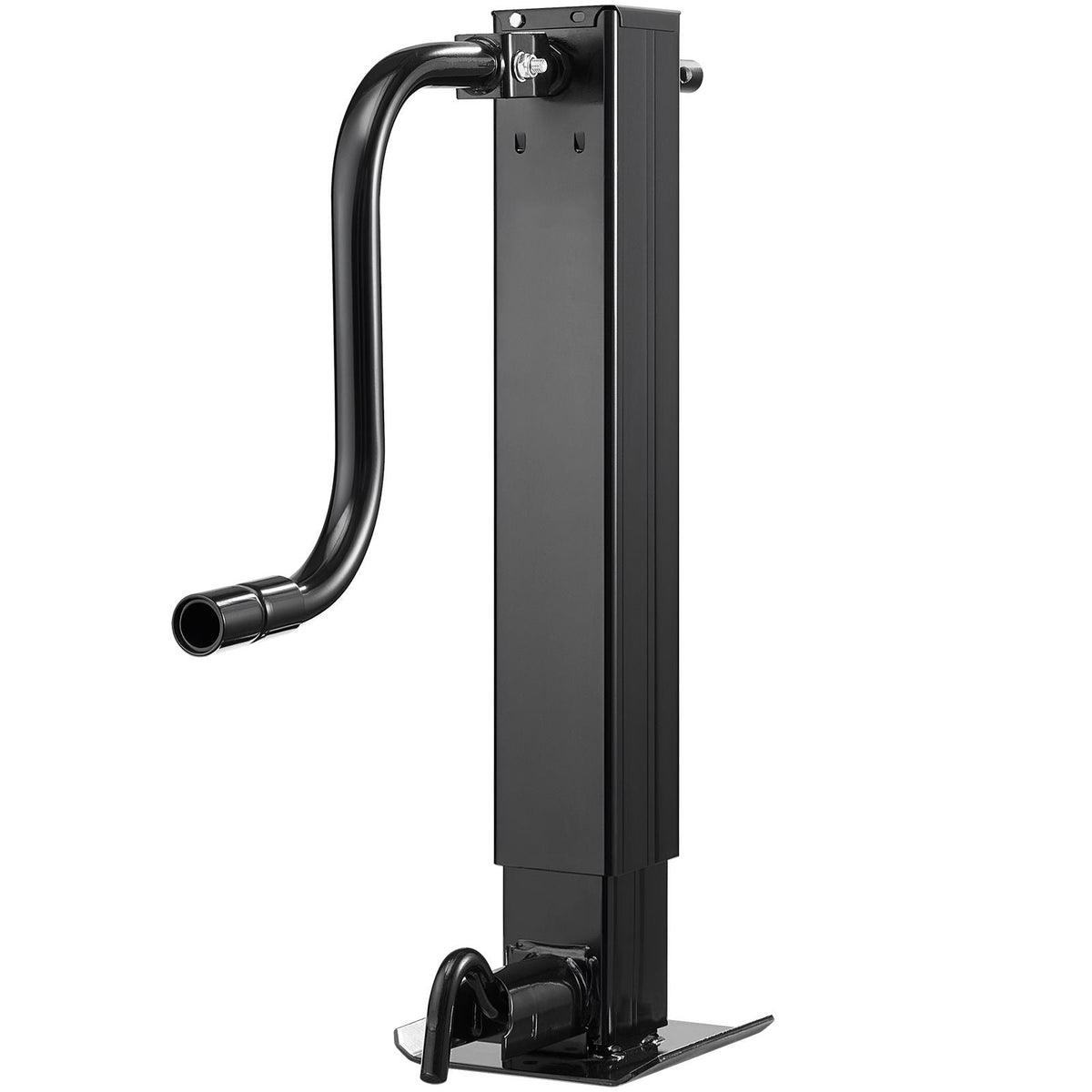 Heavy-Duty Trailer Jack, 12,000 lbs Load Capacity, Sidewind Square Direct Weld-on Trailer Jack with Handle Crank, Adjustable Drop Leg, 26-Inch Travel for Lifting RV, Utility, Yacht Trailers