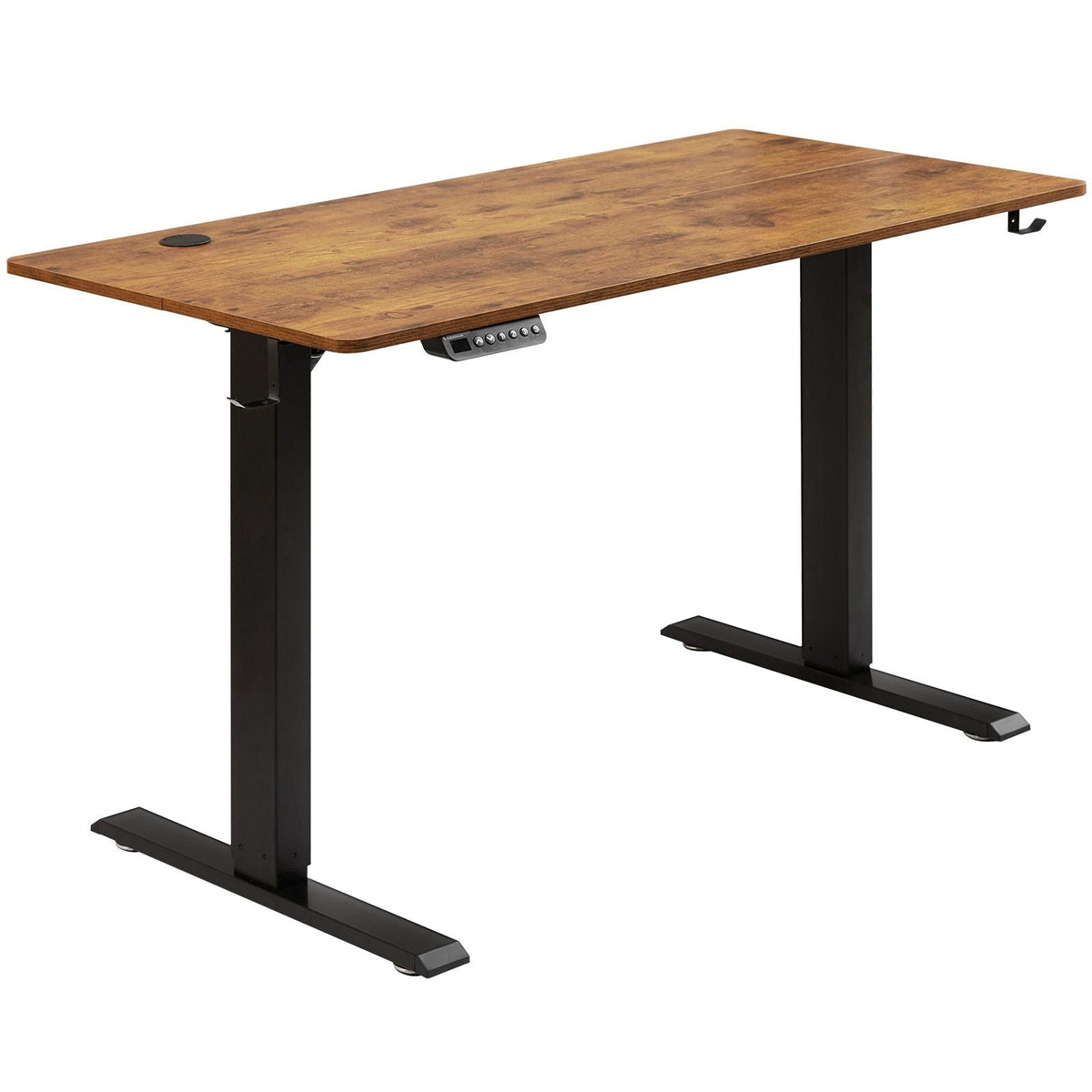 Height Adjustable Desk, 47.2 x 23.6 in, 3-Key Modes Electric Standing Desk, Whole Piece Desk Board, Sturdy Dual Metal Frame, Max. Loading 180 LBS Computer Sit Stand up Desk, for Home and Office