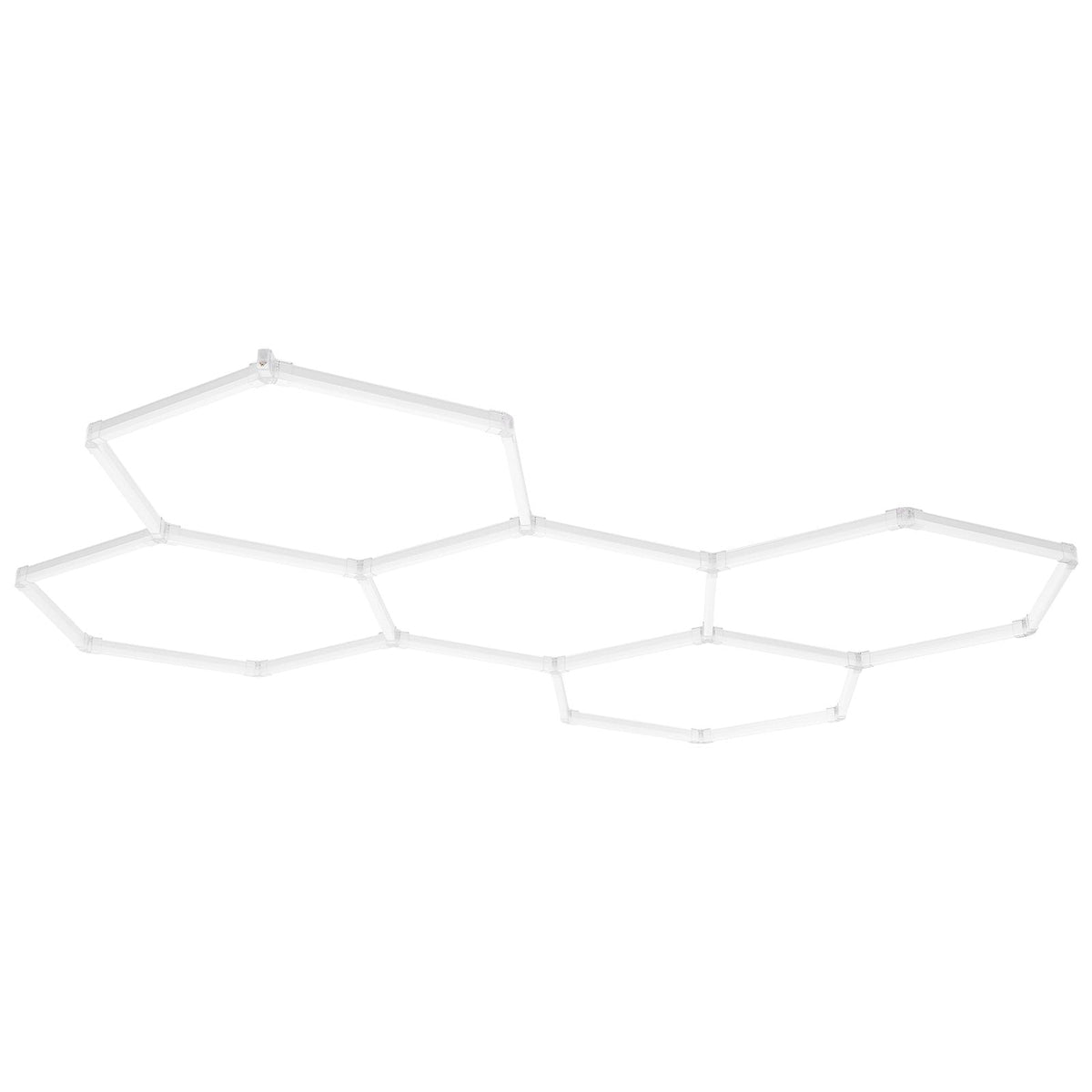 Hexagon Garage Lights, 26400LM, 6500K 5 Grid Systems Honeycomb Hexagonal Garage LED Lights, DIY Cool White Car Detailing Garage Ceiling Lighting Bright Shop Light for Gym Basement Workshop