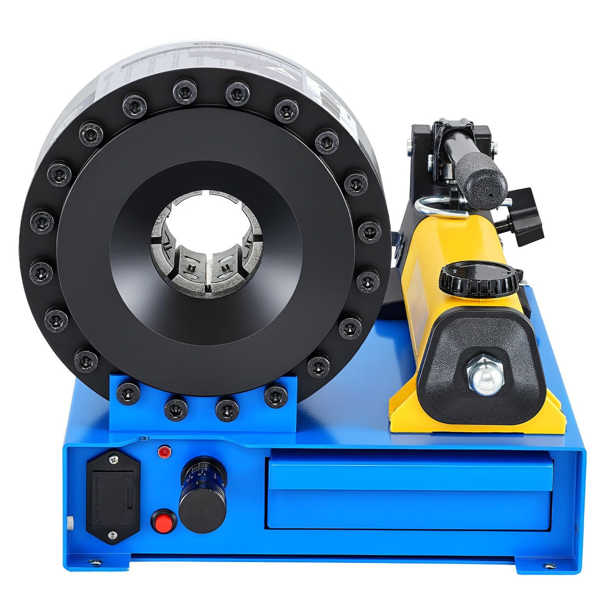 High Pressure Hydraulic Hose Crimper, Manual Hose Crimping Tool with 8 Dies & 0.24"-1.1" Crimping Range, Suitable for Low & High-Pressure Oil Pipes, Gas/Water/Auto AC Hoses & Cable Joints