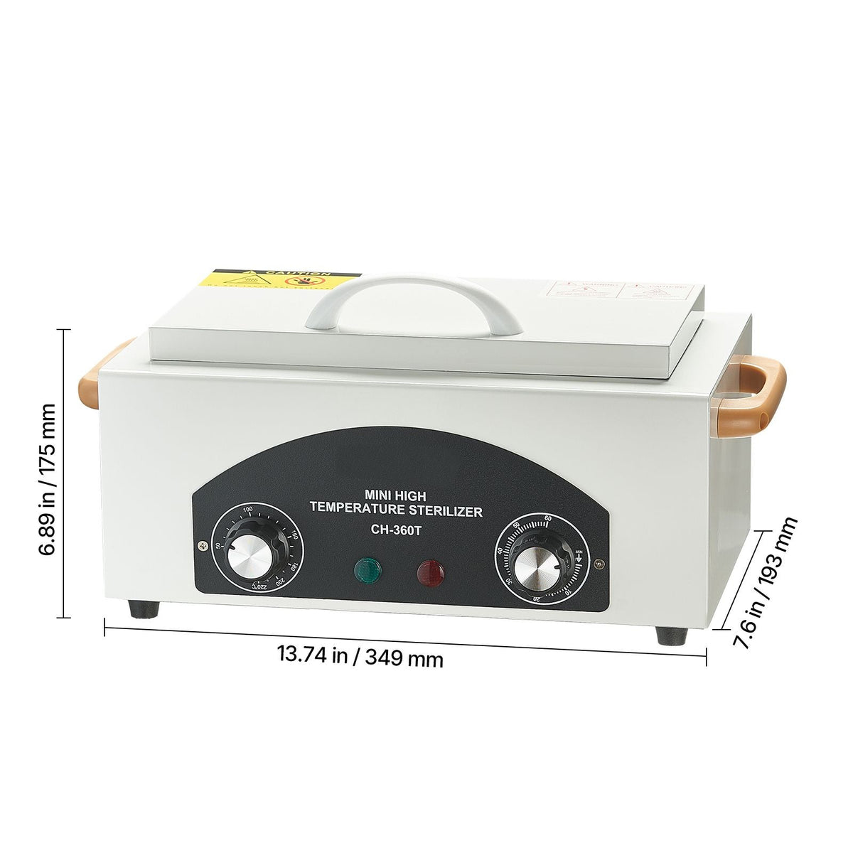High Temperature Autoclave Machine, 2L, 300W High Temperature Cleaner Machine Box with Adjustable Temperature and Time, Dry Heat Cabinet Nail Tool Cleaner for Labs, Home, Nail and Beauty Salons