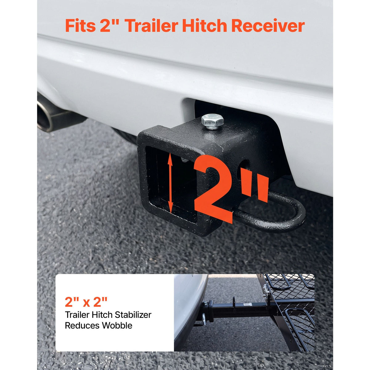 Hitch Cargo Carrier with Bike Racks, 62" x 20" x 3" Hitch Mount Cargo Carrier for 2 Mountain Bikes, 500LBS Capacity High-Strength Steel Rear Luggage Basket Fits 2" Receiver for SUVs Pickups