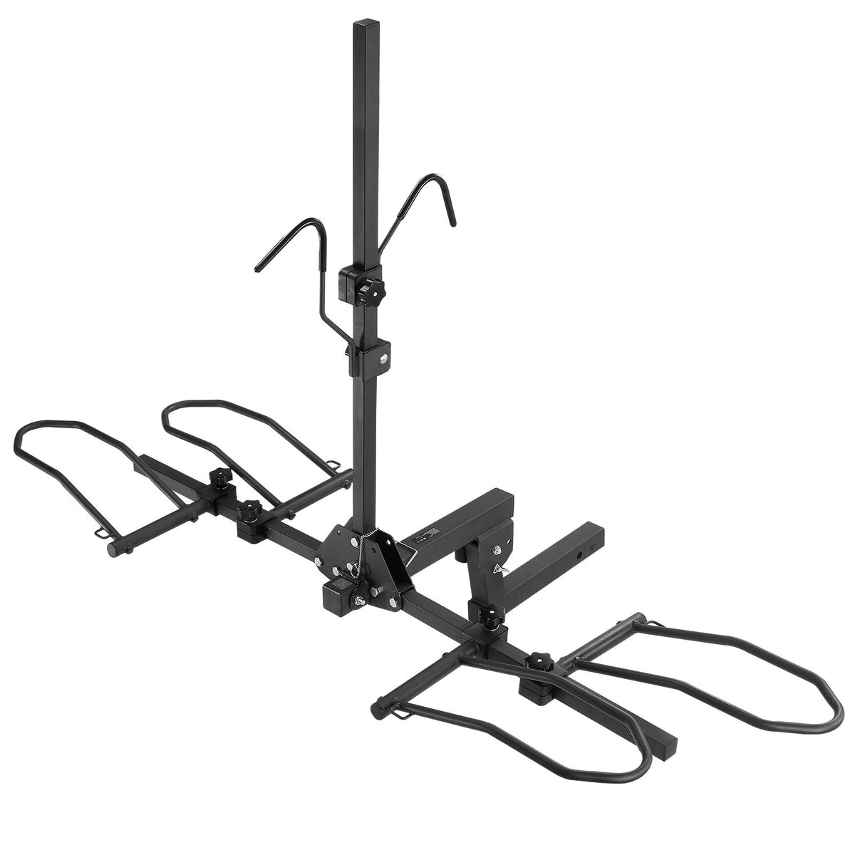 Hitch Mount Bike Rack, 2-Bike Platform Style, 160 LBS Max Capacity Bike Rack Hitch for 2-inch Receiver, Titling and Folding Bike Carrier with Tires up to 5" Wide, for Car, SUV, Truck, RV