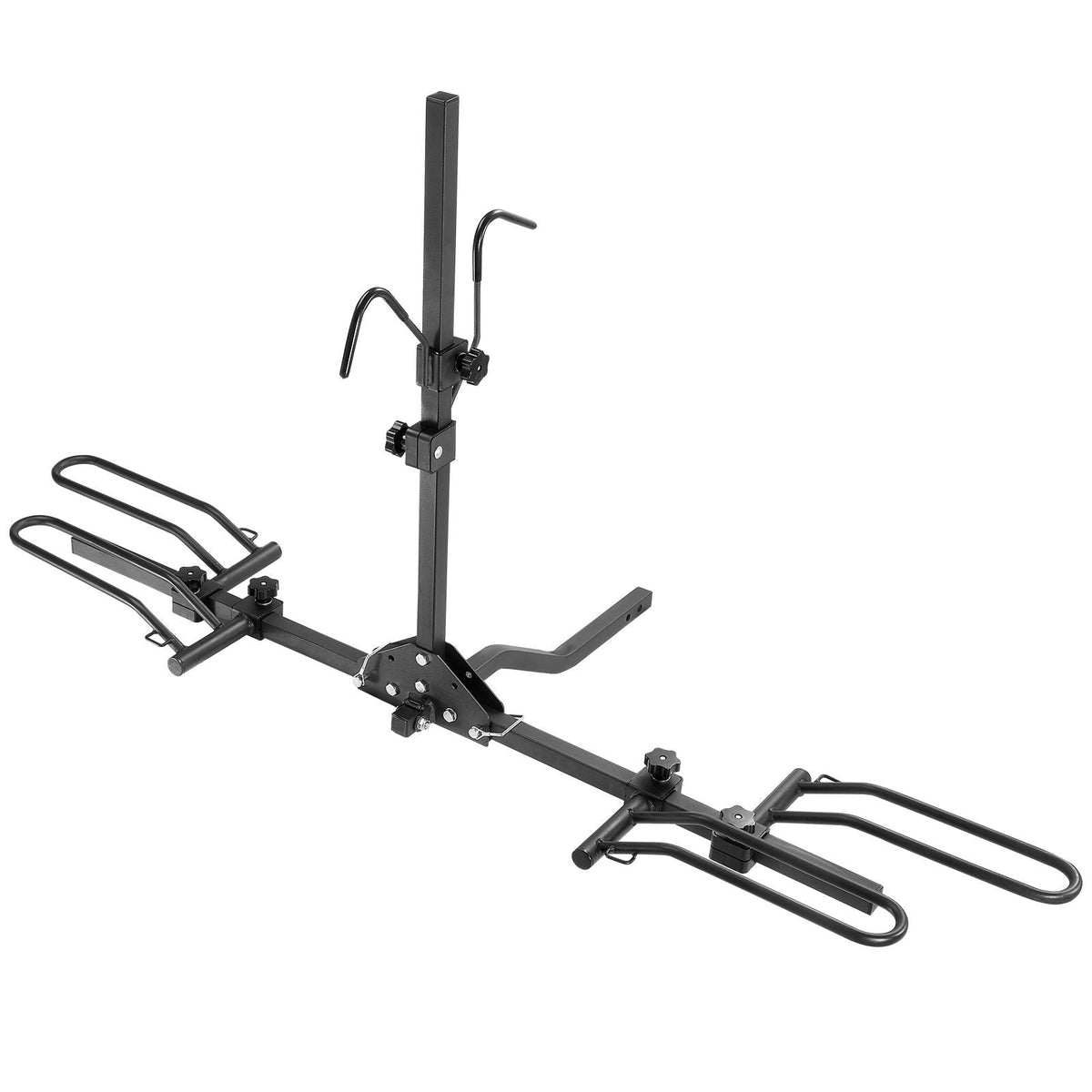 Hitch Mount Bike Rack, 2-Bike Platform Style, 80 LBS Max Capacity Bike Rack Hitch for 1.25-/2-inch Receiver, Titling and Folding Bike Carrier with Tires up to 2.4" Wide, for Car, SUV, Truck, RV