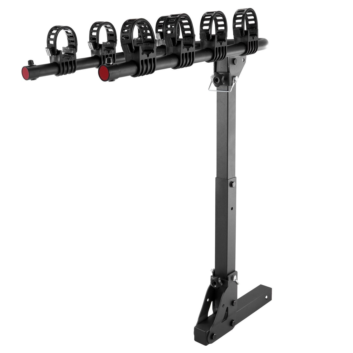 Hitch Mount Bike Rack, 4-Bike Carrier Rack, 150 LBS Capacity Bike Rack Hitch for 2-inch Receiver, Titling and Folding Bike Carrier with No-Wobble U Bolt and Strap, for Car, SUV, Truck, RV
