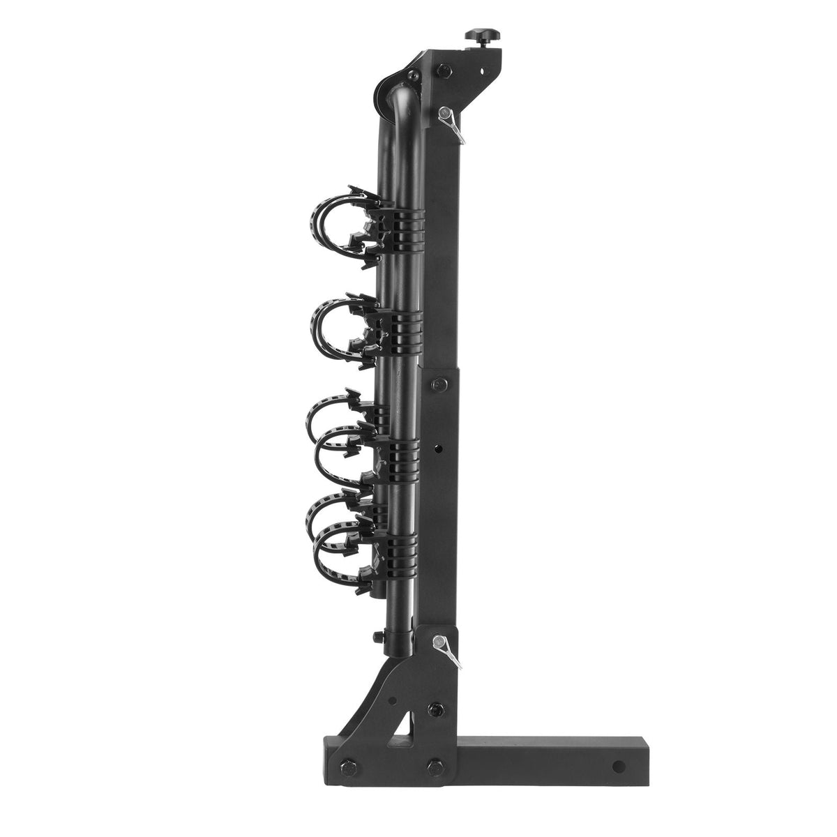 Hitch Mount Bike Rack, 4-Bike Carrier Rack, 150 LBS Capacity Bike Rack Hitch for 2-inch Receiver, Titling and Folding Bike Carrier with No-Wobble U Bolt and Strap, for Car, SUV, Truck, RV