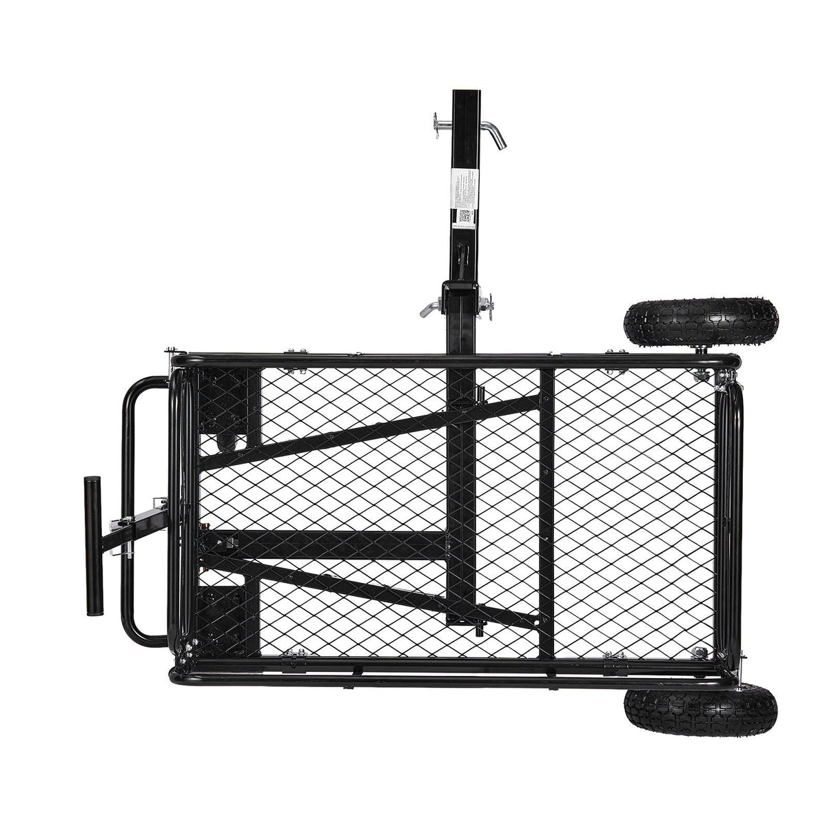 Hitch Mount Cargo Carrier on Wheels, 36.2" x 21.3" x 11.8", 2-in-1 Folding Rear Luggage Rack Basket & Cargo Cart with Hitch Stabilizer, Fits 2" Receiver for SUV Pickups, 400LBS Load Capacity