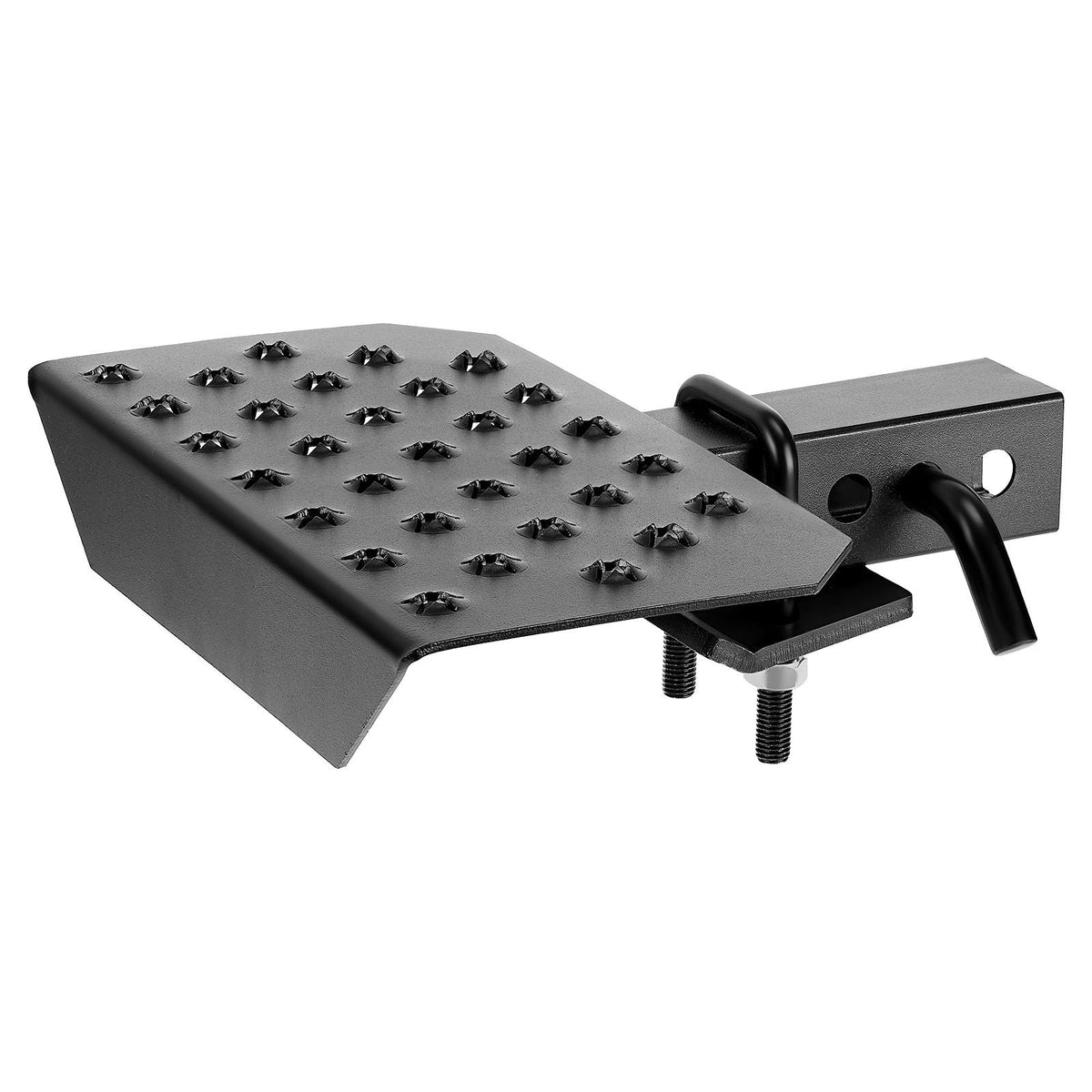 Hitch Step for 2 Inch Receiver, Universal Rear Bumper Guard Protector with 350 LBS Load Capacity, Wide & Non-Slip Tow Hitch Step with Pin Kit and Stabilizer, Fit for Truck, SUV, Pickup, Trailer