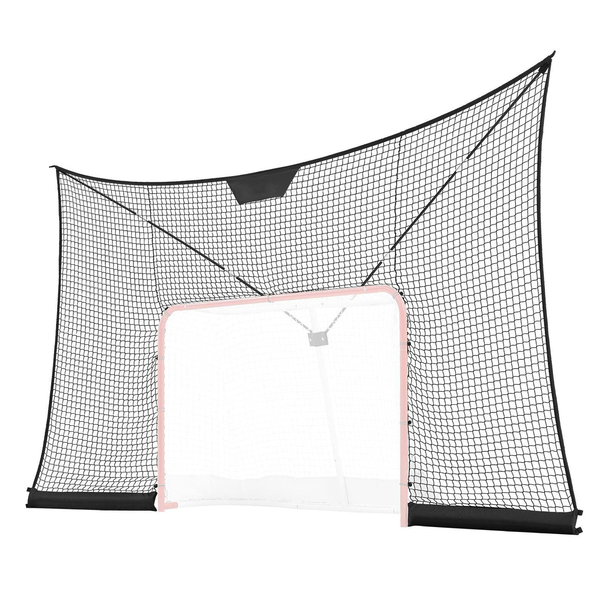 Hockey Net Backstop, 12x7 ft Durable Hockey Goal Backstop Net with Extended Coverage, Lightweight and Portable Backyard Training Equipment, Easy Assembly, for Youth Adult (NET ONLY)