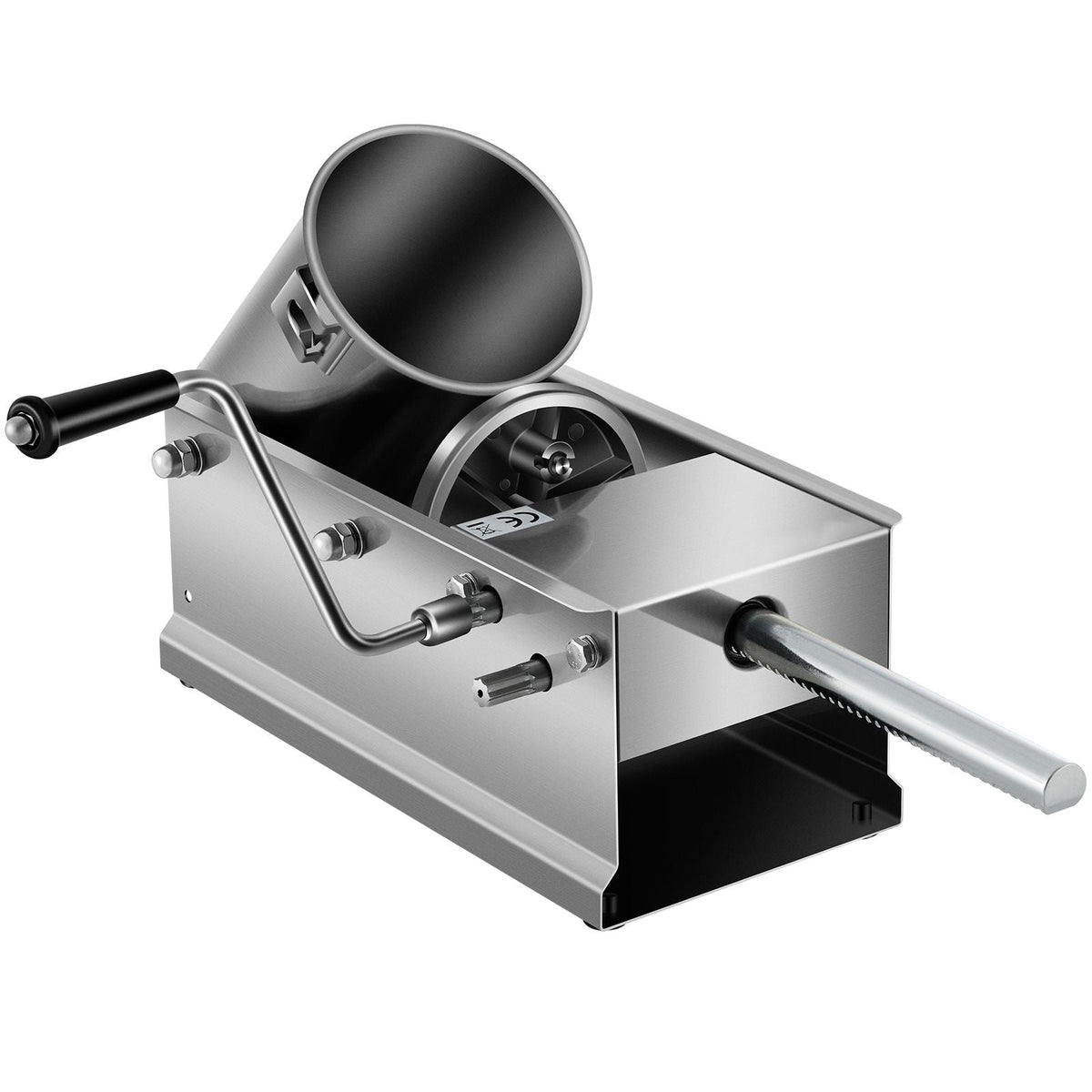 Horizontal Sausage Stuffer 3L/ 7Lbs Manual Sausage Maker With 5 Filling Nozzles Sausage Stuffing Machine For Home & Commercial Use Stainless Steel
