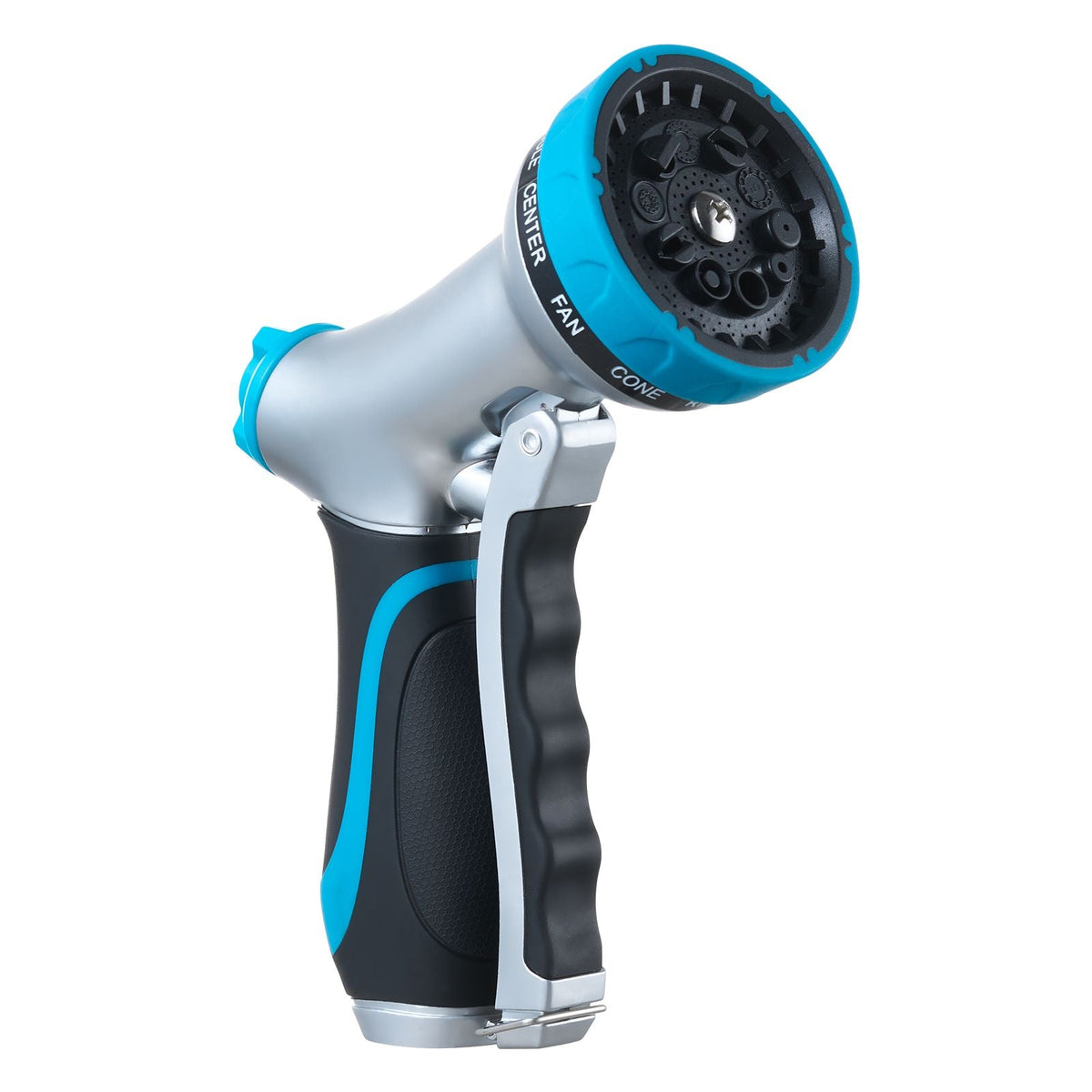 Hose Nozzle, 10 Adjustable Spray Patterns, Metal Water Hose Nozzle with Comfortable Ergonomic Grip, Garden Hose Nozzle Sprayer with Flow Control for Watering Plants & Lawns, Washing Cars & Pets