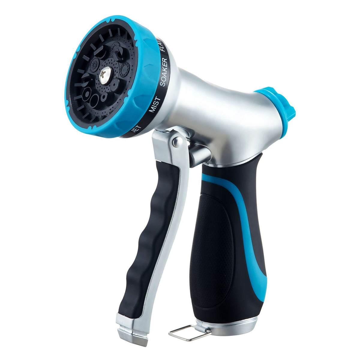 Hose Nozzle, 10 Adjustable Spray Patterns, Metal Water Hose Nozzle with Comfortable Ergonomic Grip, Garden Hose Nozzle Sprayer with Flow Control for Watering Plants & Lawns, Washing Cars & Pets