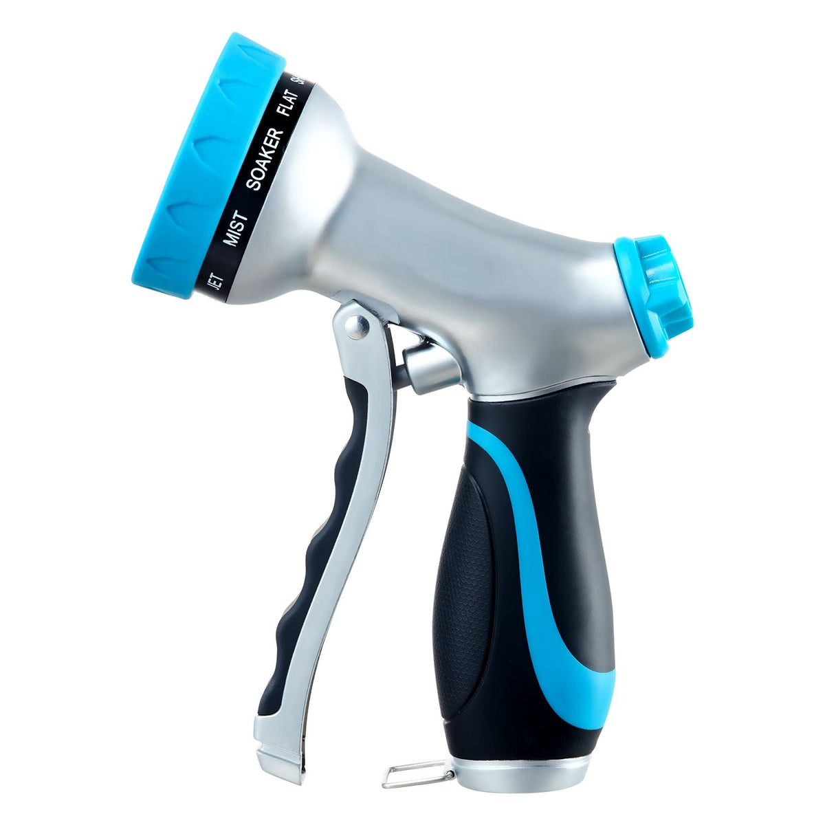 Hose Nozzle, 10 Adjustable Spray Patterns, Metal Water Hose Nozzle with Comfortable Ergonomic Grip, Garden Hose Nozzle Sprayer with Flow Control for Watering Plants & Lawns, Washing Cars & Pets