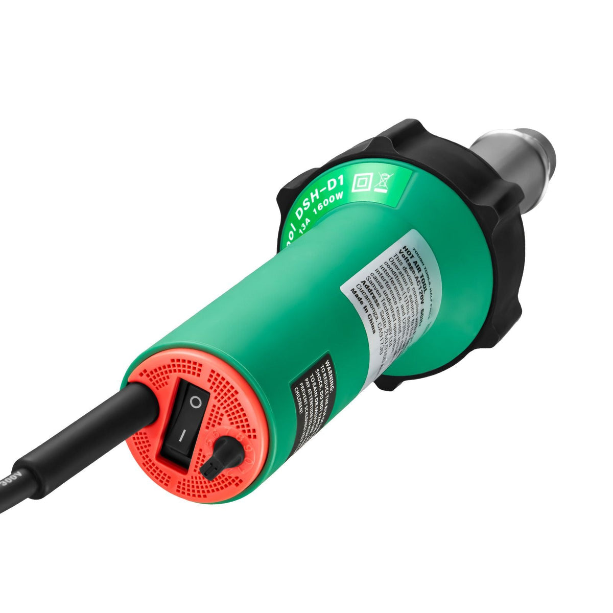 Hot Air Plastic Welder, 1600W Hot Air Torch Pistol, 122-1112 Fahrenheit PVC TPO Vinyl Heat Gun Welding Torch, Plastic Welding Roofing Kit with 2 Nozzles, Silicone & Copper Seam Roller