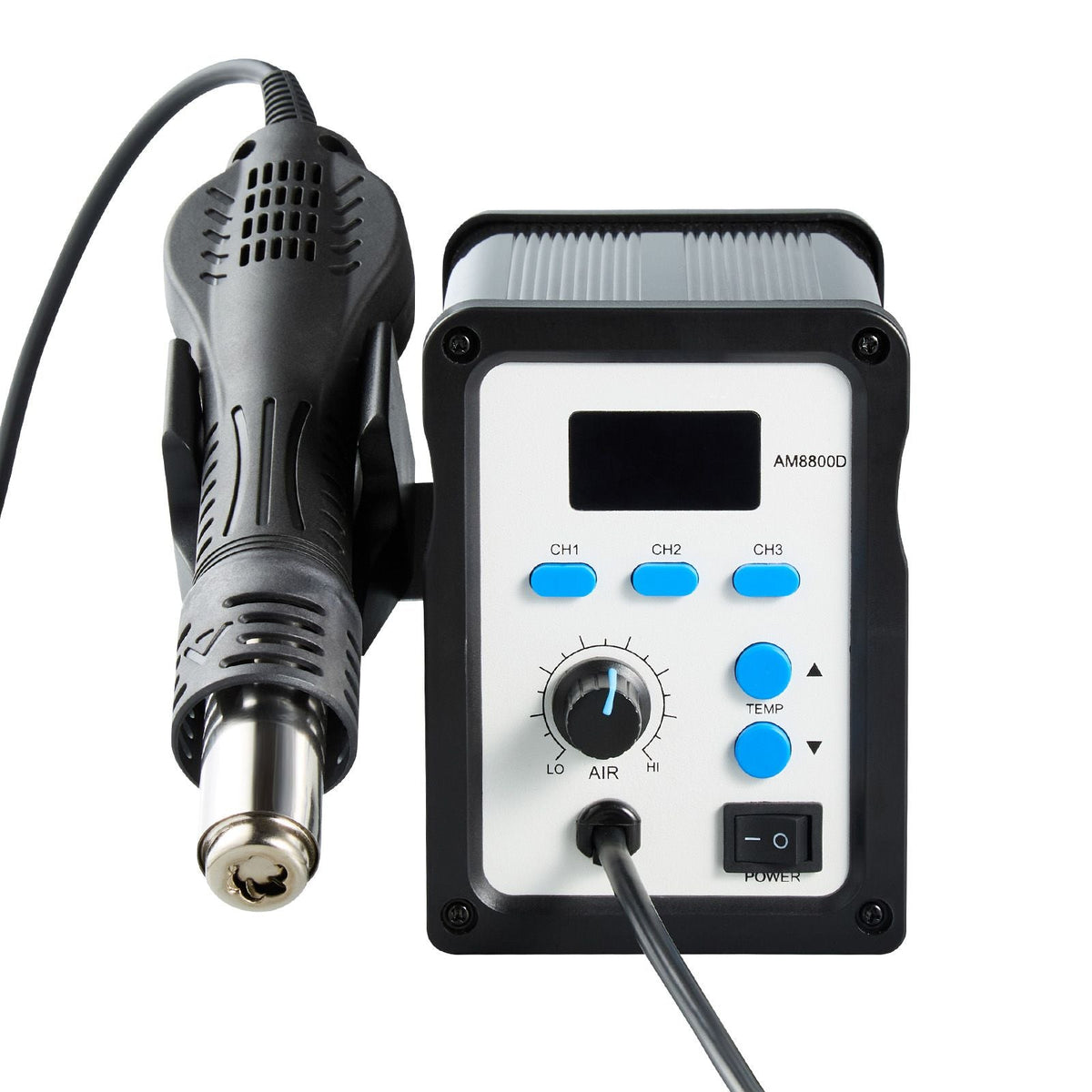 Hot Air Rework Station, 700W Digital Display SMD Rework Station, 212-932 F Hot Air Gun with Adjustable Airflow, 3 Pre-Set Channels & Celsius/Fahrenheit Conversion