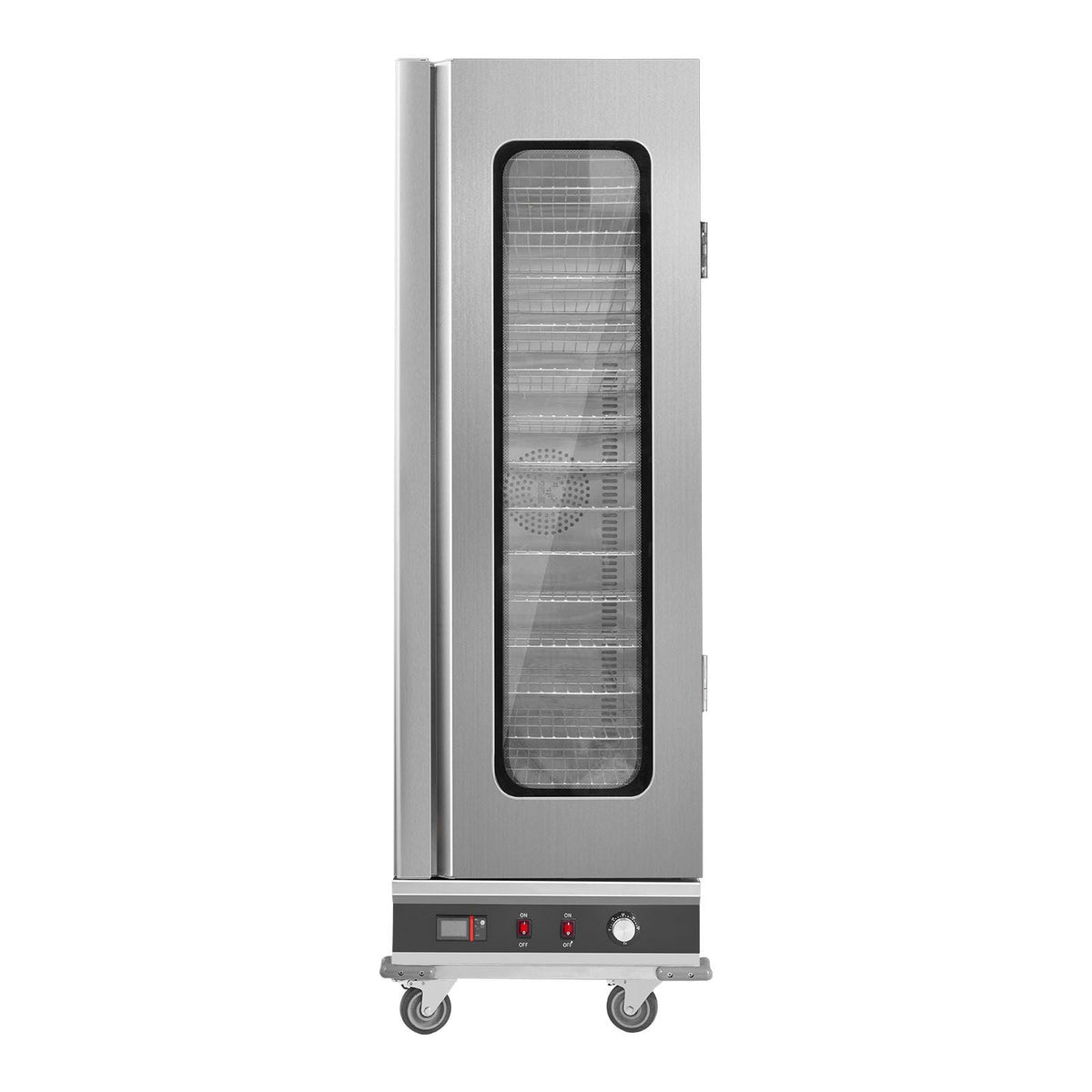 Hot Box Food Warmer, 16-Tier Large Concession Warmer with Water Tray, Glass Single-door and Adjustable Shelves, Stainless Steel Food Warmer Cabinet, Ideal for Storing Pizza, Chicken, Restaurant