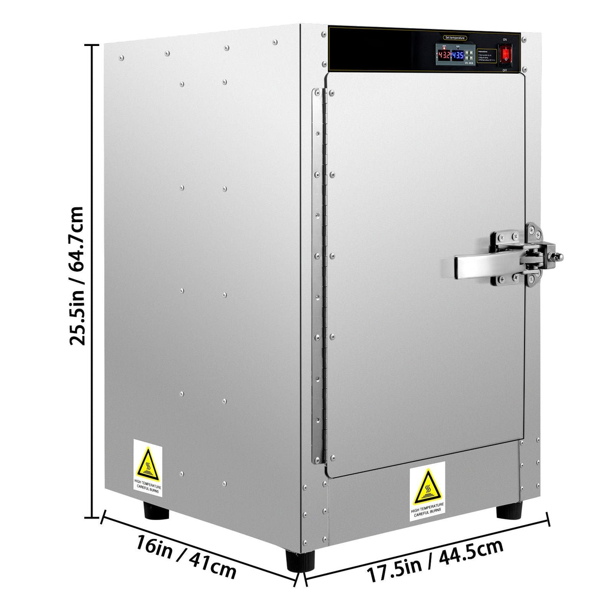 Hot Box Food Warmer, 16\"x16\"x24\" Concession Warmer with Water Tray, Four Disposable Catering Pans, Countertop Pizza, Patty, Pastry, Empanada, Concession Hot Food Hold Tested to UL Standards