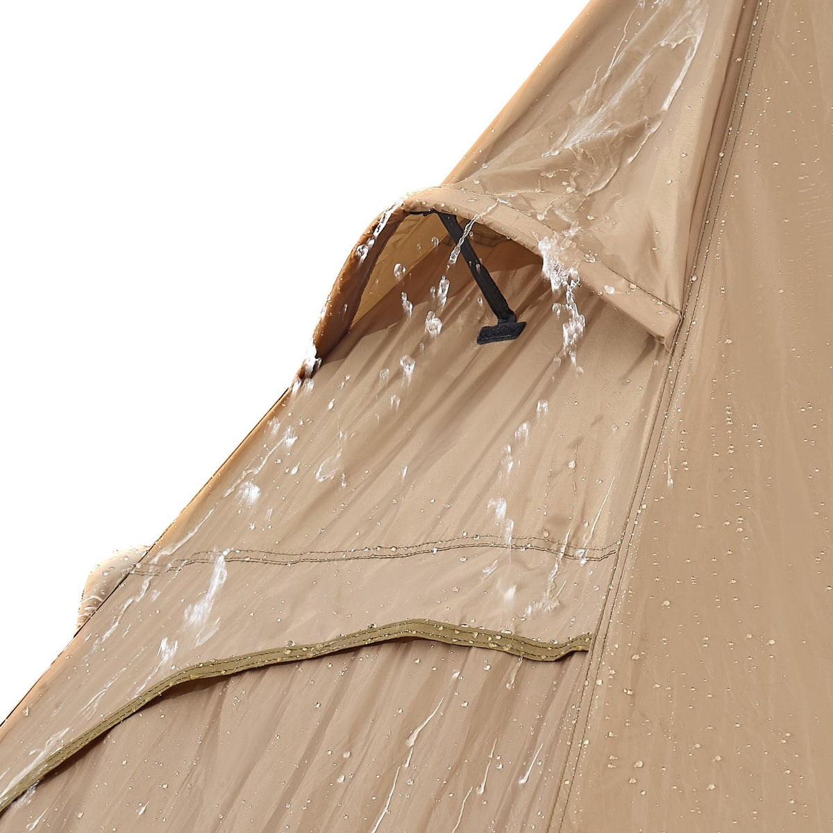 Hot Tent for 2 Persons, Portable Winter Tipi Tent with Stove Jack, Waterproof Canvas Camping Tents, Lightweight 4 Season Shelter Tents for Hiking Fishing Backpacking, S Size