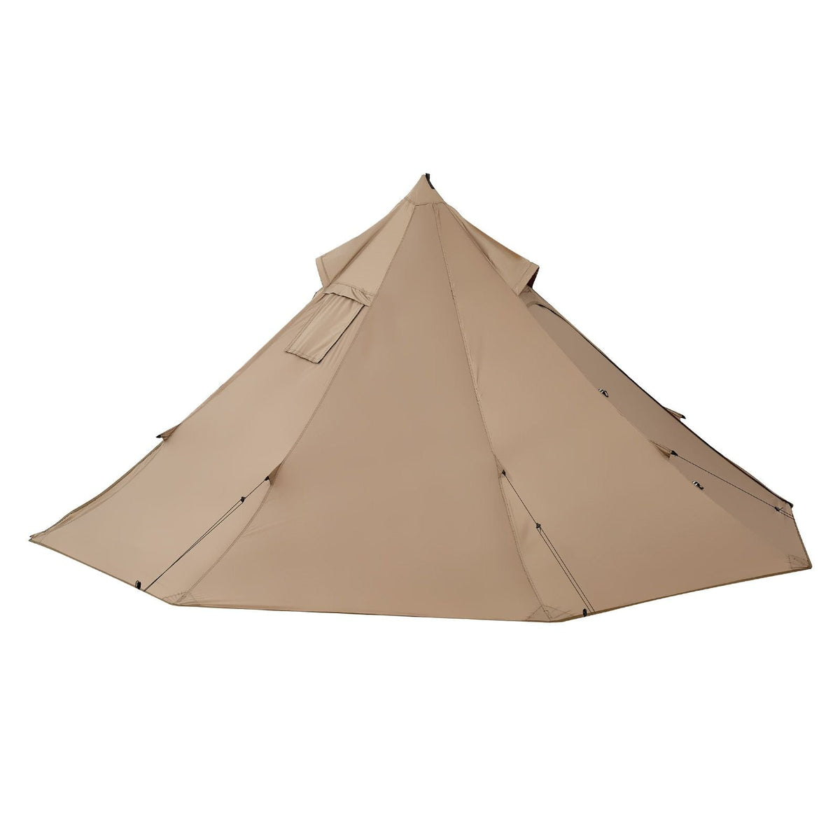 Hot Tent for 2 Persons, Portable Winter Tipi Tent with Stove Jack, Waterproof Canvas Camping Tents, Lightweight 4 Season Shelter Tents for Hiking Fishing Backpacking, S Size
