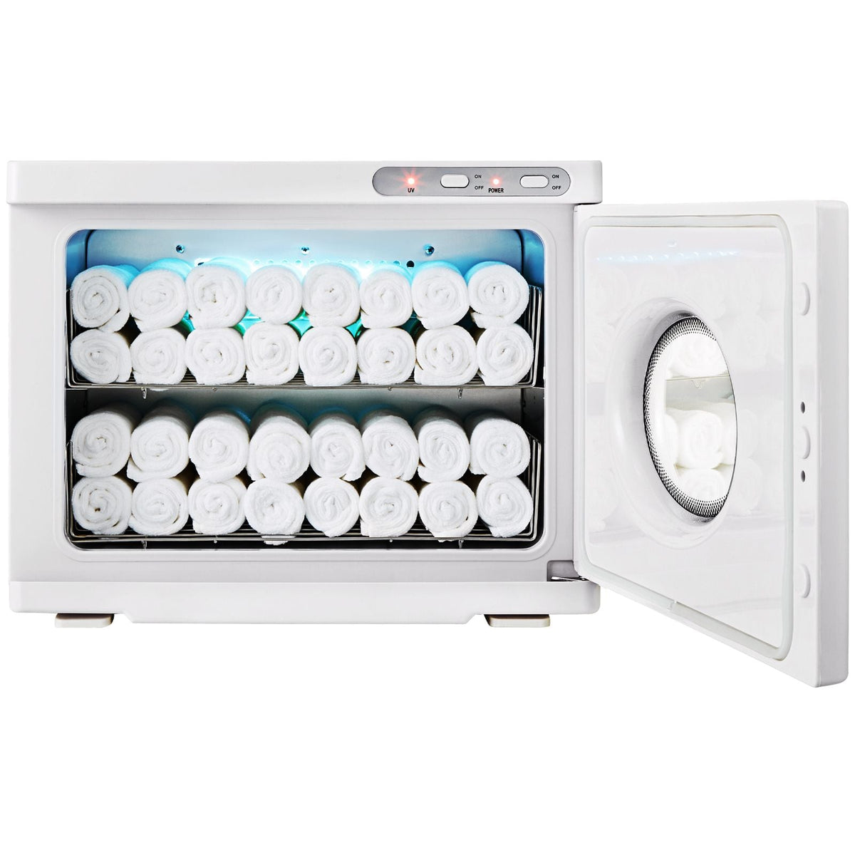 Hot Towel Warmer, 23L Large Capacity Spa Hot Towel Warmers with See Through Window, 2 Stainless Steel Racks, Holds up 50-60 Towels, 2-in-1 All-round Heating for Facials, SPA, Massage, Salon