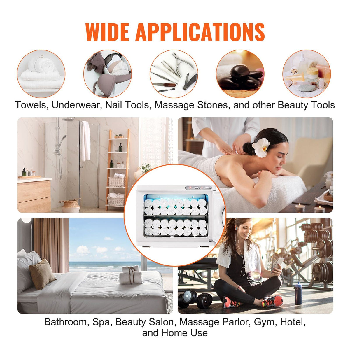 Hot Towel Warmer, 23L Large Capacity Spa Hot Towel Warmers with See Through Window, 2 Stainless Steel Racks, Holds up 50-60 Towels, 2-in-1 All-round Heating for Facials, SPA, Massage, Salon