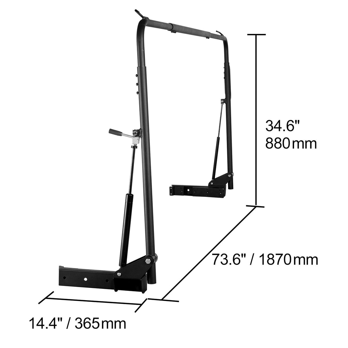 Hot Tub Cover Lift, Spa Cover Lift, Hydraulic, Width 69" - 96.5" Adjustable, Installed on Both Sides at the Top, Suitable for Various Sizes of Rectangular Bathtubs, Hot Tubs, Spa