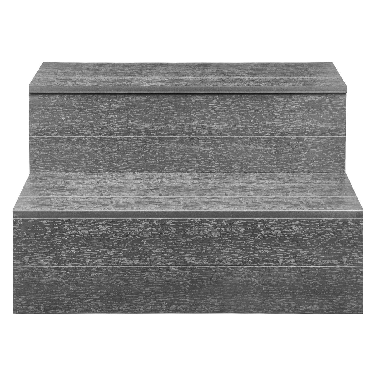 Hot Tub Steps, 2-Step Spa Outdoor Stairs, Heavy Duty 25 inch Wide HIPS Above-Ground/Inflatable Pool Ladder with 600 lbs Weight Capacity, Multi-Use for Porch, Patio, Deck, Campers, Graphite Gray