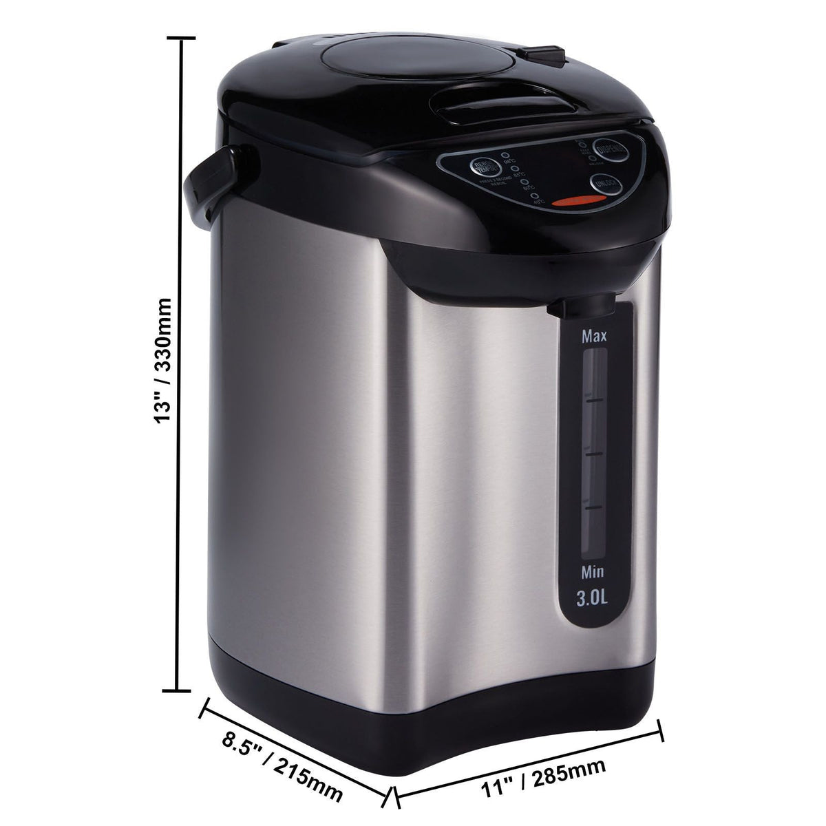 Hot Water Dispenser, Adjustable 4 Temperatures Water Boiler and Warmer, 304 Stainless Steel Countertop Water Heater, 3-Way Dispense for Tea, Coffee and Baby Formula, 3L/102 oz