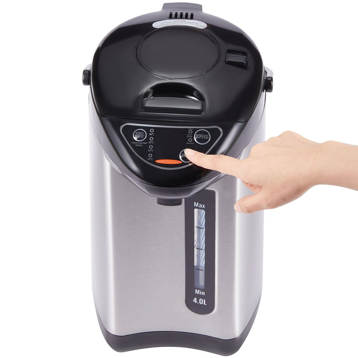 Hot Water Dispenser, Adjustable 4 Temperatures Water Boiler and Warmer, 304 Stainless Steel Countertop Water Heater, 3-Way Dispense for Tea, Coffee and Baby Formula, 4L/135 oz