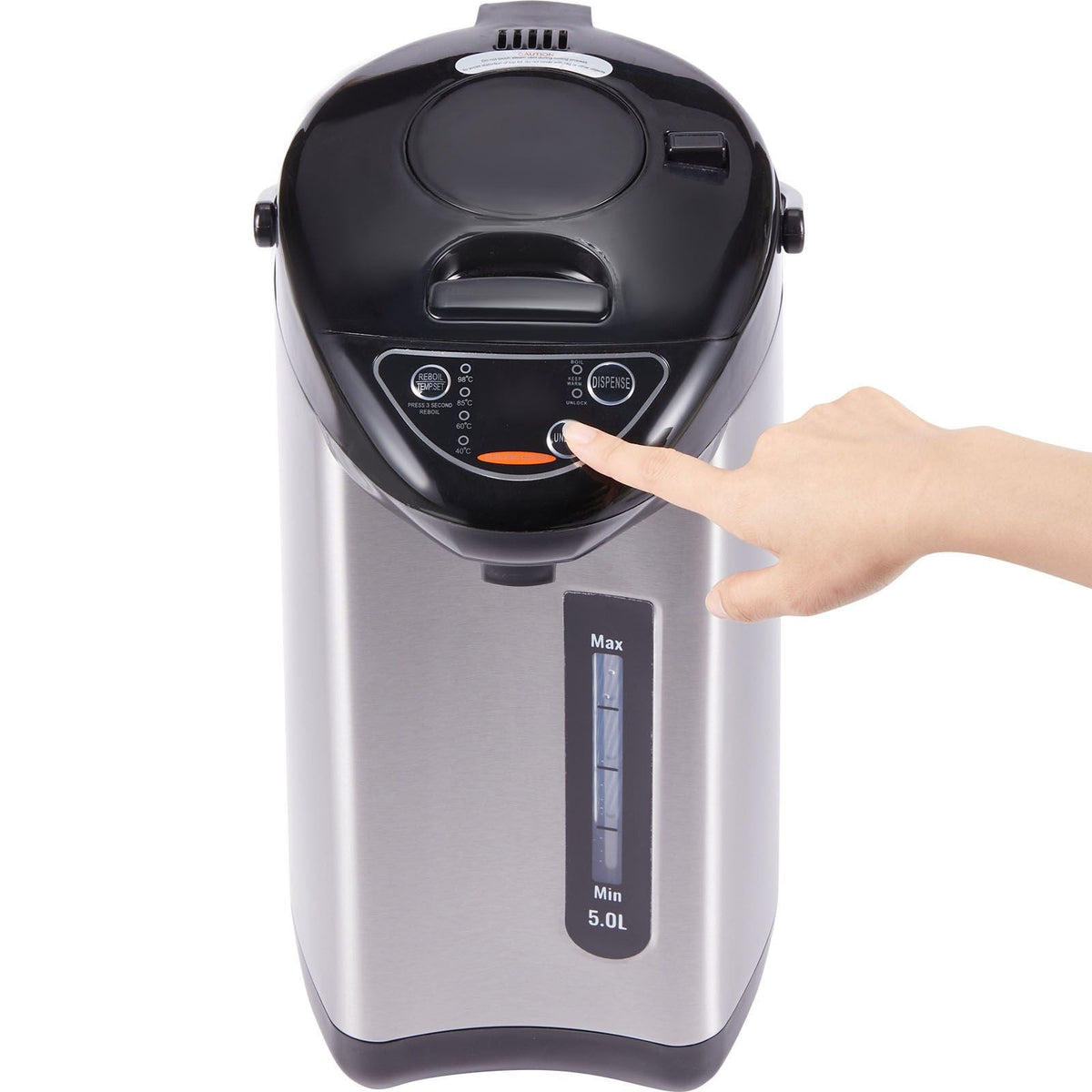 Hot Water Dispenser, Adjustable 4 Temperatures Water Boiler and Warmer, 304 Stainless Steel Countertop Water Heater, 3-Way Dispense for Tea, Coffee and Baby Formula, 5L/169 oz
