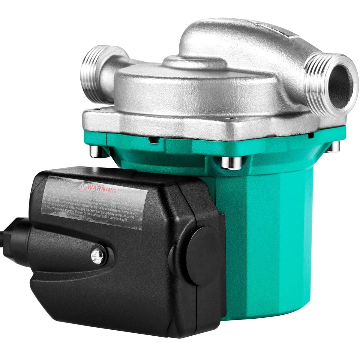 Hot Water Recirculating Pump, 93W, 110V Water Circulator Pump, Circulation Pump, 3/4″ G Thread to 1/2″ NPT Brass Adapter, Stainless Steel Head, 3 Speed Control for Electric Water Heater System