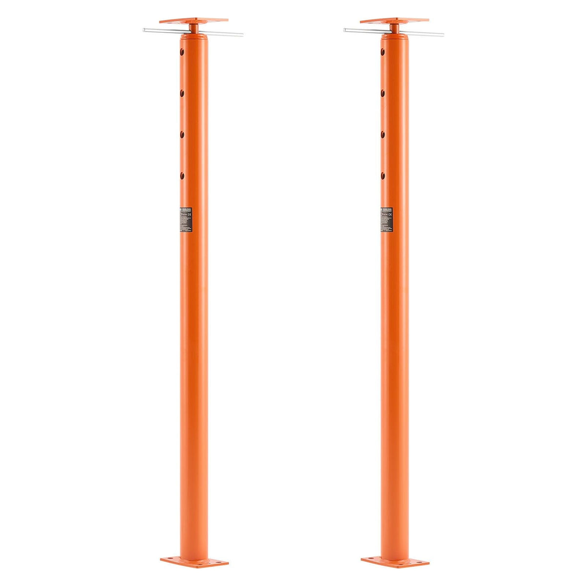 House Floor Jacks, 2 Pack 53-93 Inch Height Range, 18000 lbs Max Load Capacity, Adjustable Support Beam Basement Jack Post Pole for Leveling, Lift Steel Telescoping Post for Temporary Support