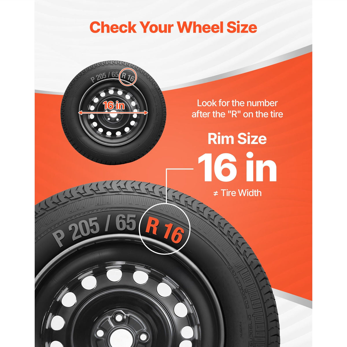 Hubcaps Wheel Covers, 16 Inch Set of 4 Wheel Rim Cover Hubcaps OEM Replacement, R16 Size Snap On Car Hub Caps, Universal 10-Spoke ABS Tire Rim Caps for Hyundai Chevrolet Ford Honda, Silver/Black