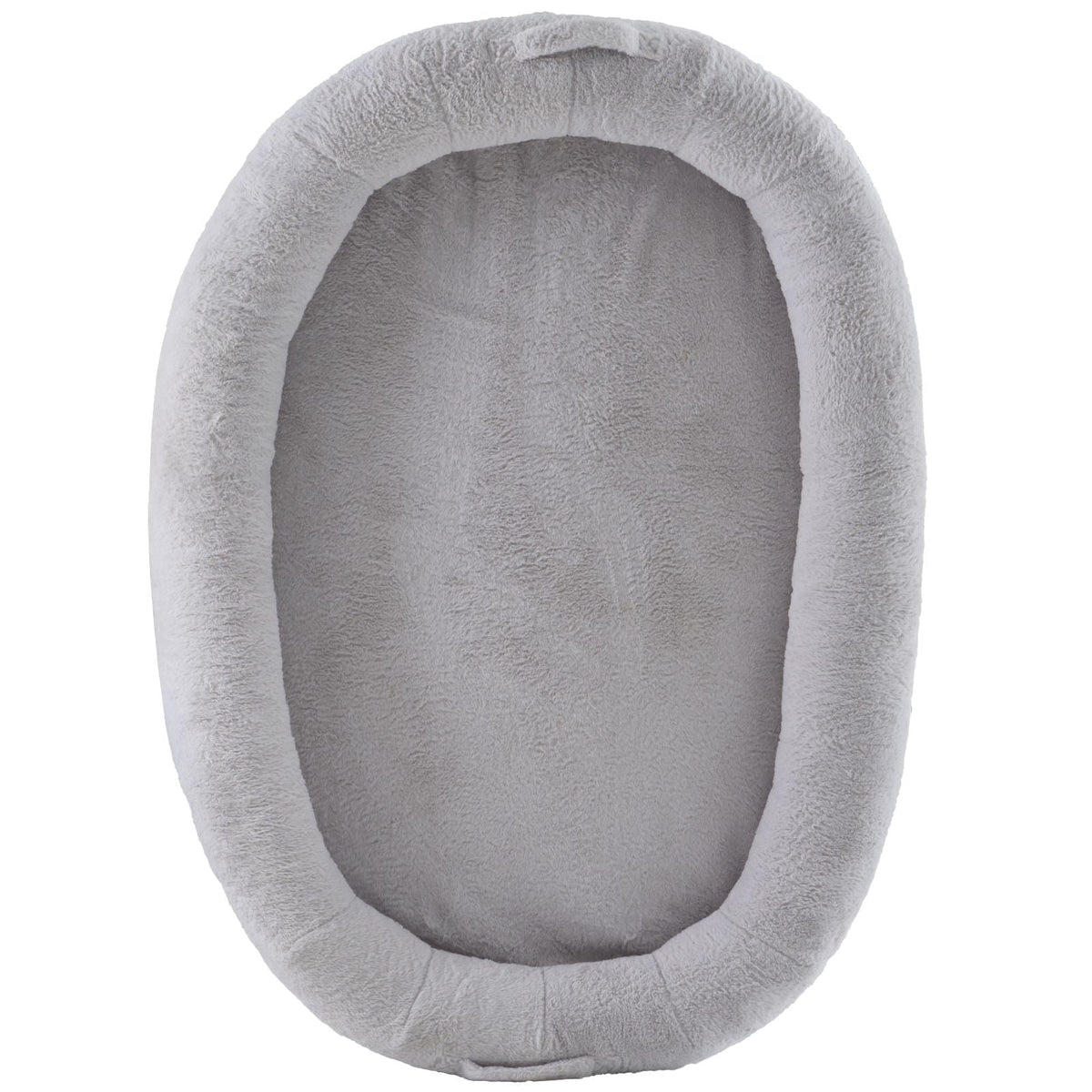 Human Dog Bed, 72" x48"x10" Human Dog Bed for Adult, Human Size Dog Bed with Washable Faux Rabbit Fur Cover, Egg Orthopedic Foam, Storage Pocket, Large Dog Bean Bed, Light Grey