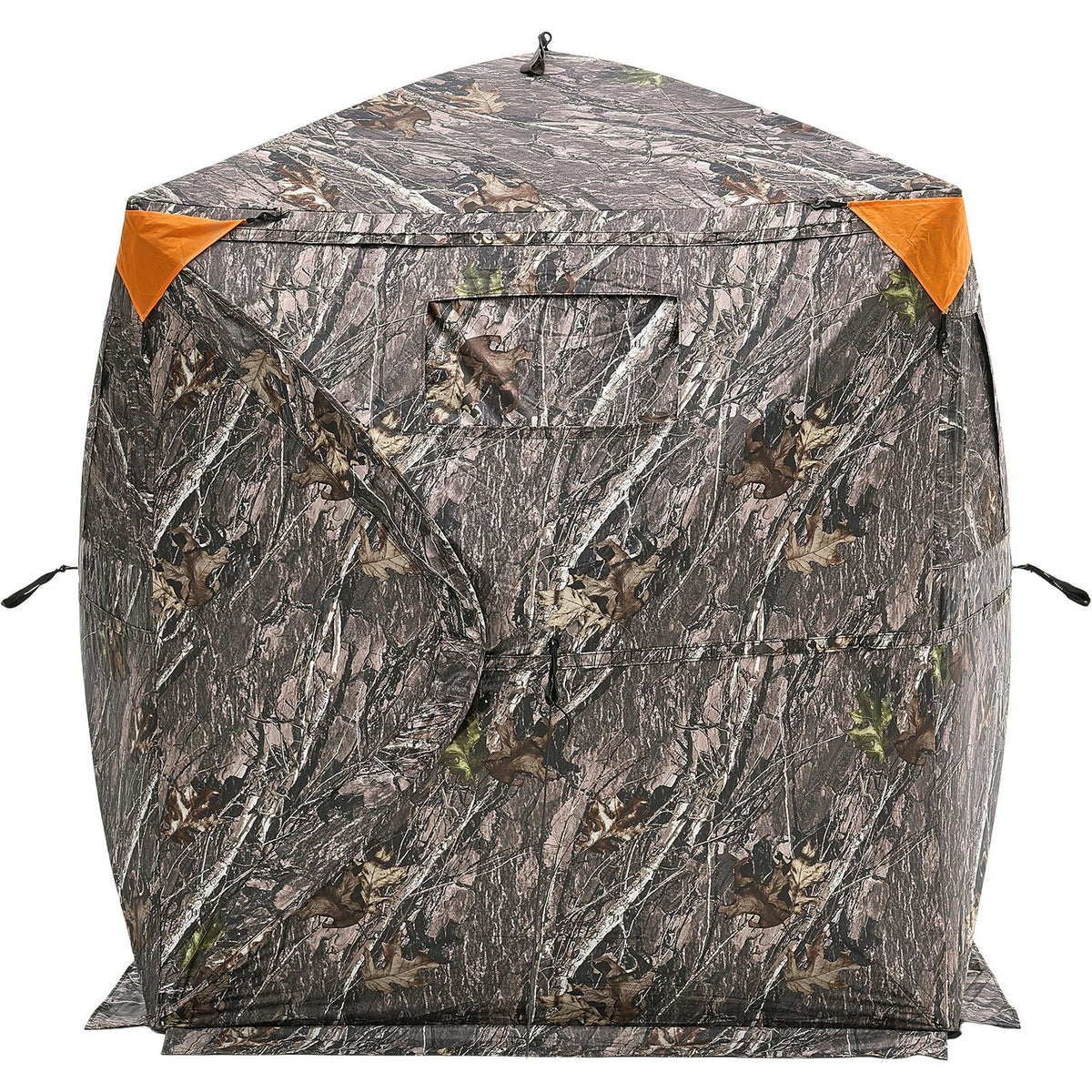 Hunting Blind, 270° Ground Blind, 1-2 Person Pop Up Deer Blind for Hunting with Carrying Bag, Portable Resilient Hunting Tent, 3 Horizontal Windows for Turkey and Deer Hunting