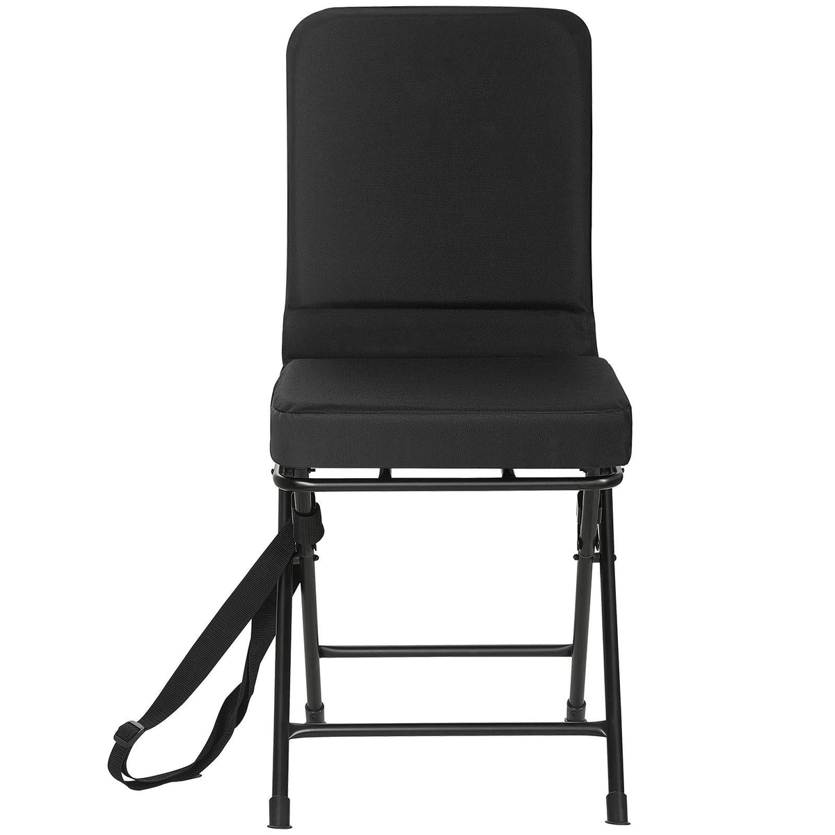 Hunting Chair, 360° Silent Swivel, Foldable Lightweight Portable Blind Chair, Heavy-Duty Steel Frame Ground Stool Seat, with Adjustable Shoulder Strap, 300 Lbs Capacity for Fishing, Camping