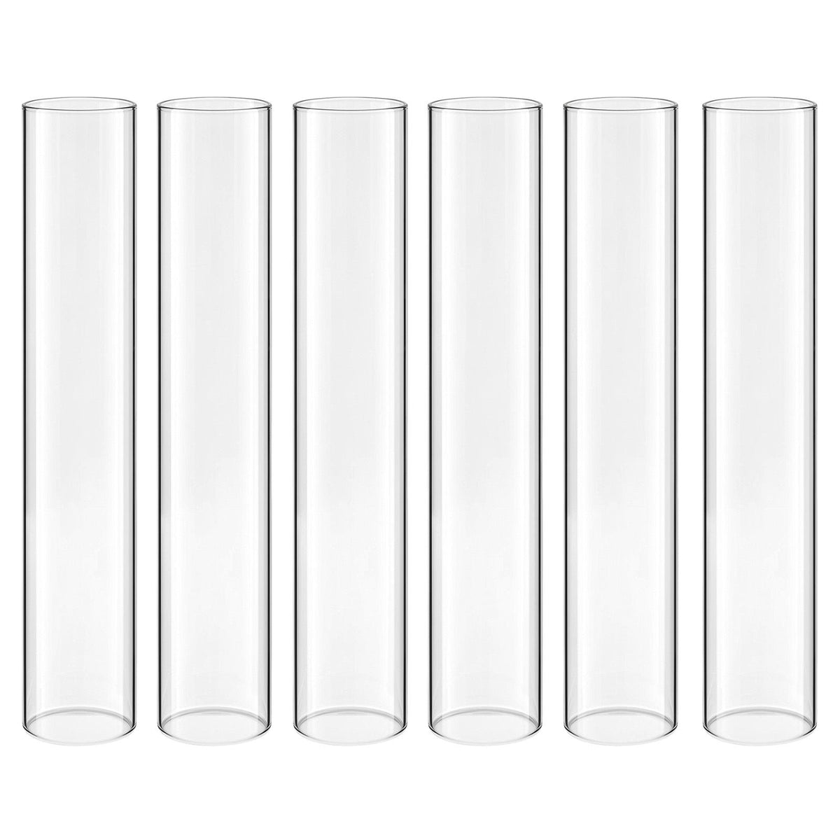 Hurricane Glass Cylinders Set of 24, Φ2.56 x 13.78 in Tall Clear Glass Candle Covers, High Borosilicate Glass Sleeves for Pillar Candles, Wedding Centerpieces, Home Decor, Party, Wind Protection
