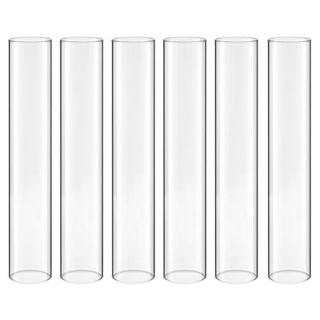 Hurricane Glass Cylinders Set of 24, Φ2.56 x 13.78 in Tall Clear Glass Candle Covers, High Borosilicate Glass Sleeves for Pillar Candles, Wedding Centerpieces, Home Decor, Party, Wind Protection