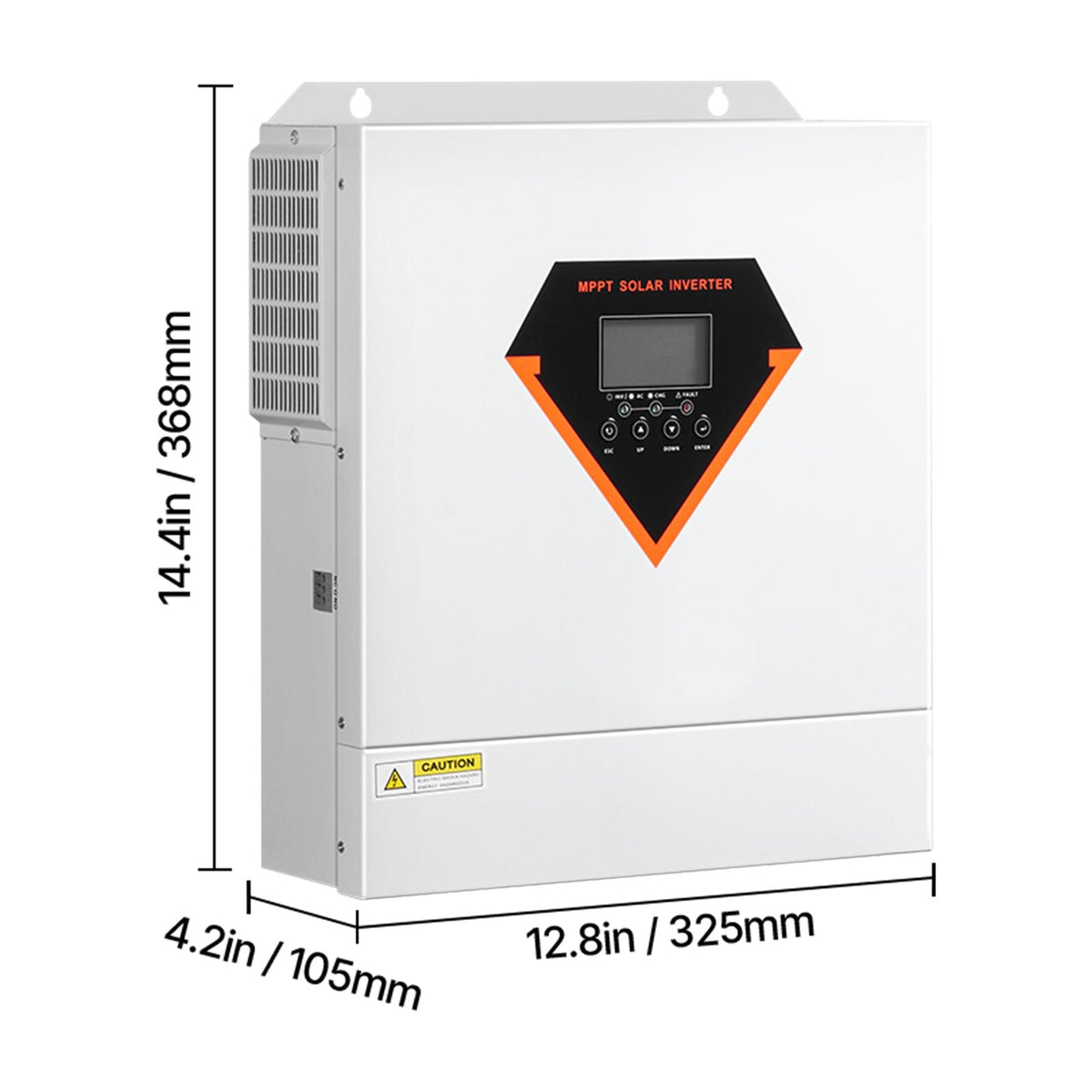 Hybrid Solar Inverter, 3000W, All in One Pure Sine Wave Power Inverter Charger, 24V DC to 110/120V AC, with Built-in 100A MPPT Solar Controller, for Off-Grid System Lead Acid Lithium Battery