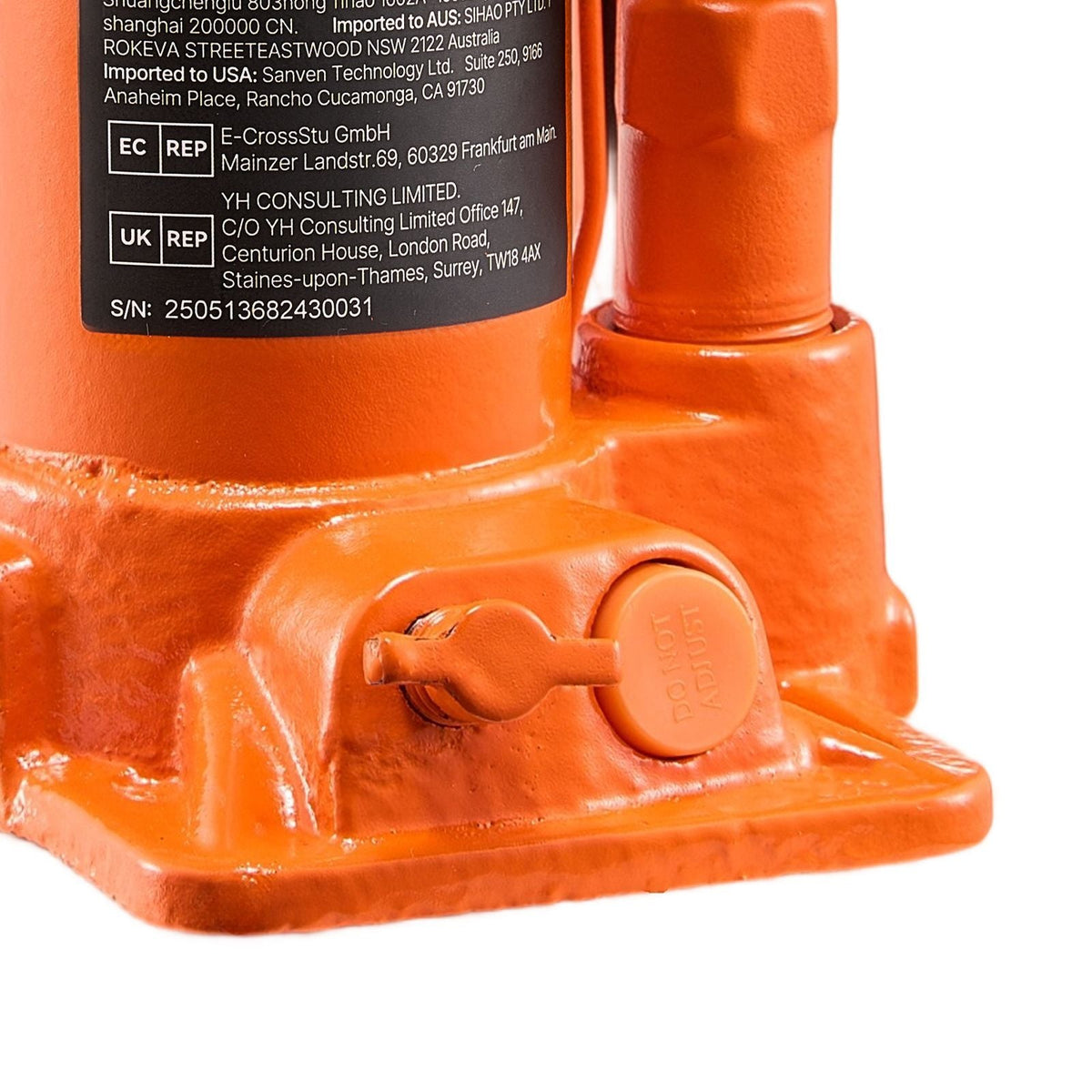 Hydraulic Bottle Jack, 10 Ton (22046 lbs) Capacity, 9.3-18.5 Inch Lifting Range, Heavy Duty Welded Bottle Jack for Car, SUV, Pickup, Auto Repair, House Lift and Agricultural Equipment, Orange
