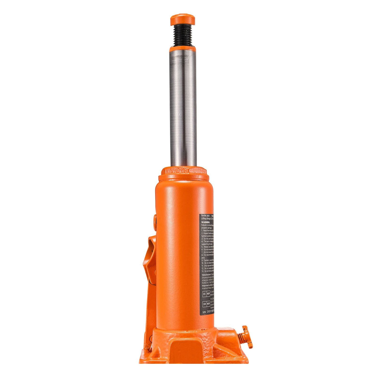 Hydraulic Bottle Jack, 4 Ton (8818.4 lbs) Capacity, 7.3-13.8 Inch Lifting Range, Heavy Duty Welded Bottle Jack for Car, SUV, Pickup, Auto Repair, House Lift and Agricultural Equipment, Orange