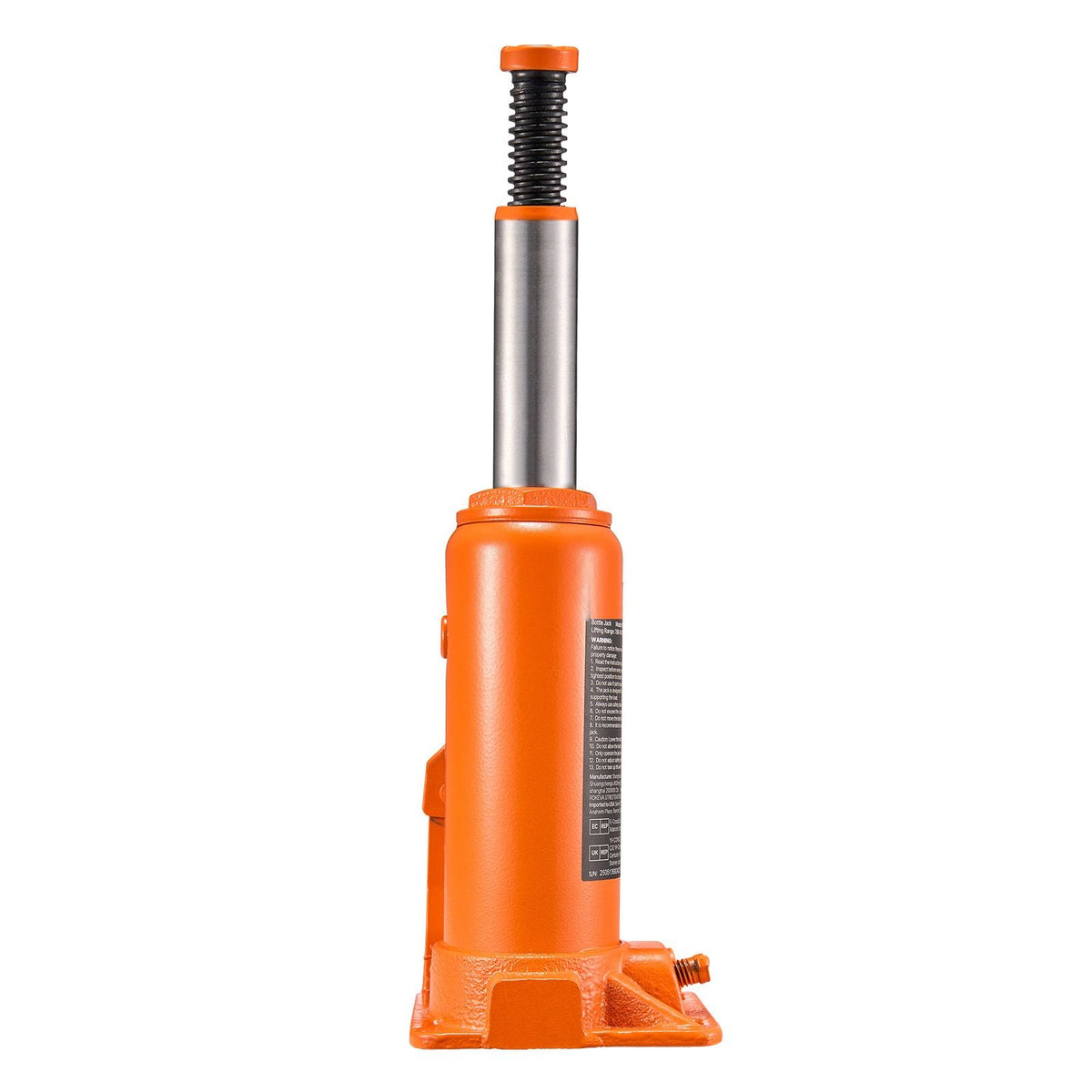 Hydraulic Bottle Jack, 6 Ton (13227.6 lbs) Capacity, 7.7-14.8 Inch Lifting Range, Heavy Duty Welded Bottle Jack for Car, SUV, Pickup, Auto Repair, House Lift and Agricultural Equipment, Orange