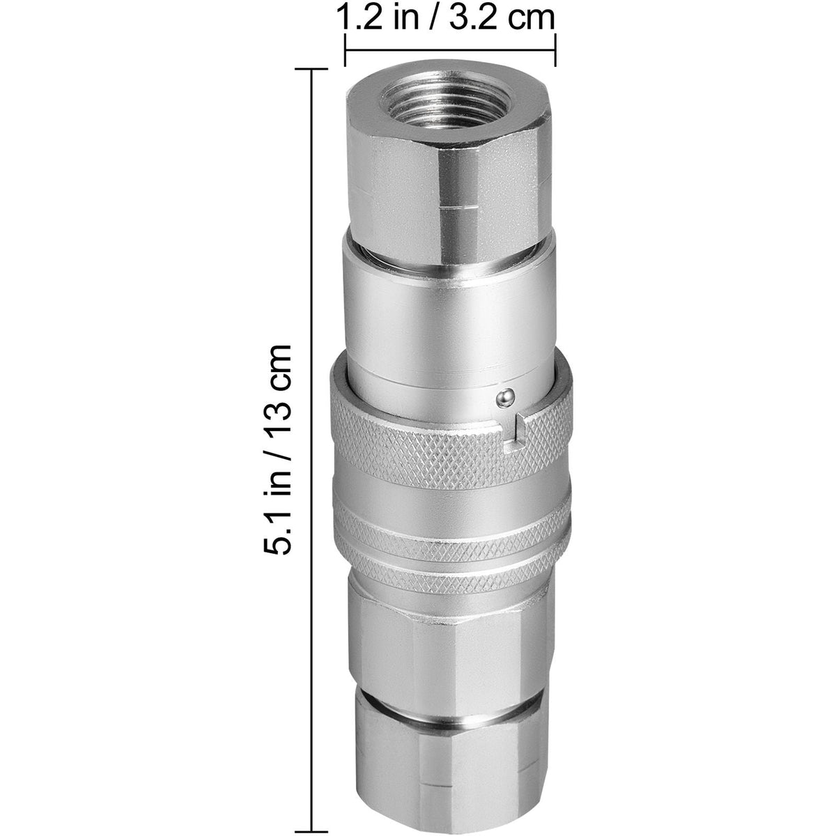 Hydraulic Coupler 1/2 Body with 1/2" NPT Thread 27.6 MPa Hydraulic Quick Connect 4 Pairs Hydraulic Coupling Quick Connect 45.5 L/min Hydraulic Quick Coupler