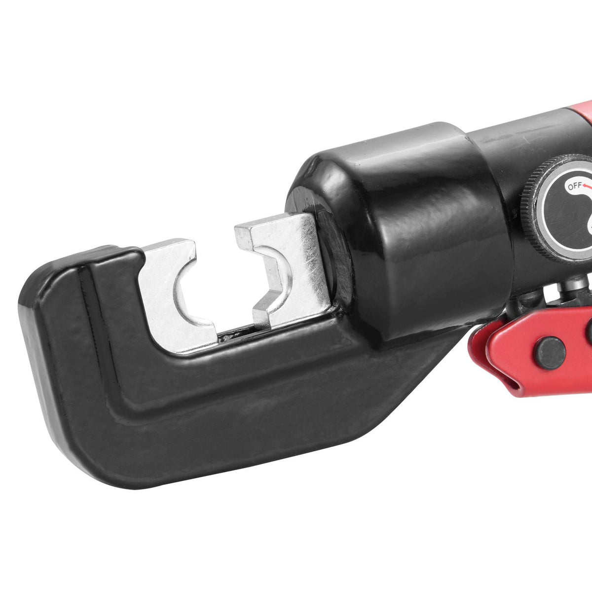 Hydraulic Crimping Tool with 9 Sets of Dies AWG12-2/0 Copper And Aluminum Terminal Battery Lug Crimper, with a Cutting Pliers, Gloves, 5pcs Copper Ring Connectors, 8pcs Heat Shrink Sleeves