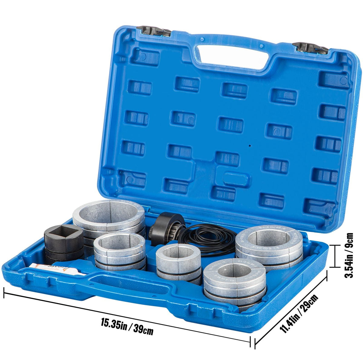 Hydraulic Exhaust Pipe Expander, 1-5/8\" to 4-1/4\" size, 10 T Manual Hydraulic Pipe Stretcher with 4 Dies and 2 Storing Case for Copper, Aluminum Tubes in Car Repairing