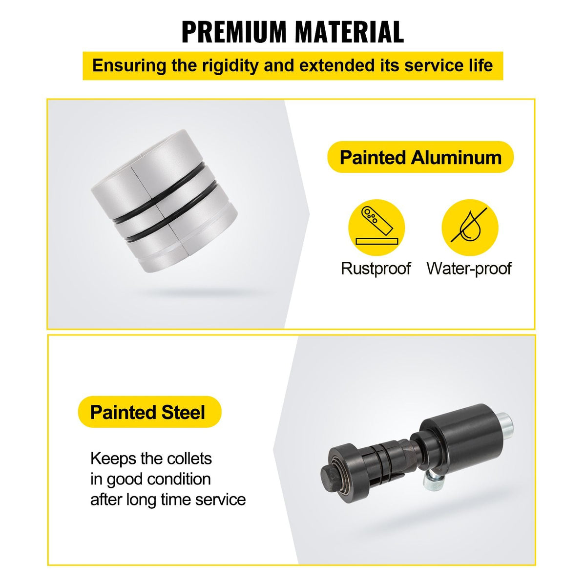 Hydraulic Exhaust Pipe Expander, 1-5/8\" to 4-1/4\" size, 10 T Manual Hydraulic Pipe Stretcher with 4 Dies and 2 Storing Case for Copper, Aluminum Tubes in Car Repairing