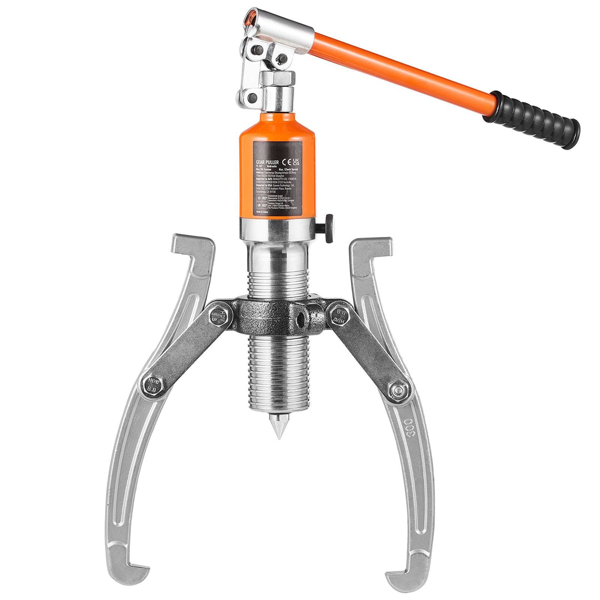Hydraulic Gear Puller, 15 Ton Max Capacity Wheel Bearing Pulling Separator, 2 or 3 Jaws Puller, Vertically and Horizontally, 12" Jaw Hydraulic Puller with Case for Pulling Hubs